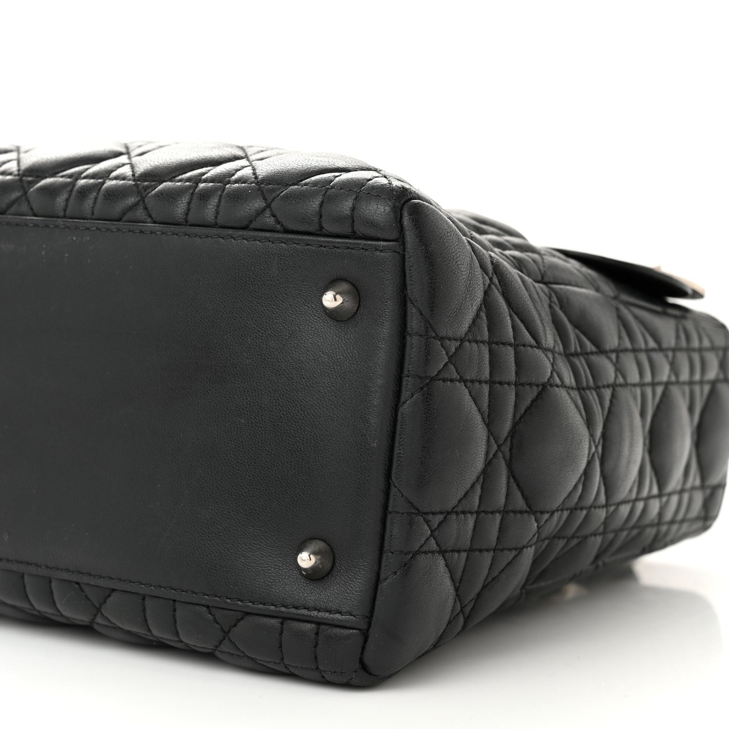 Lambskin Cannage Medium Lady Dior Black