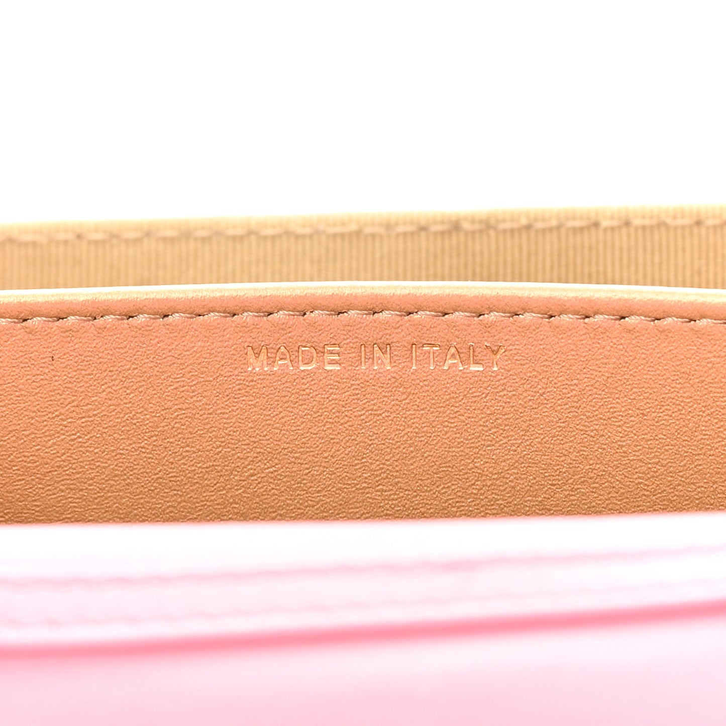 Lambskin Quilted Pearl Crush Card Holder With Chain Pink