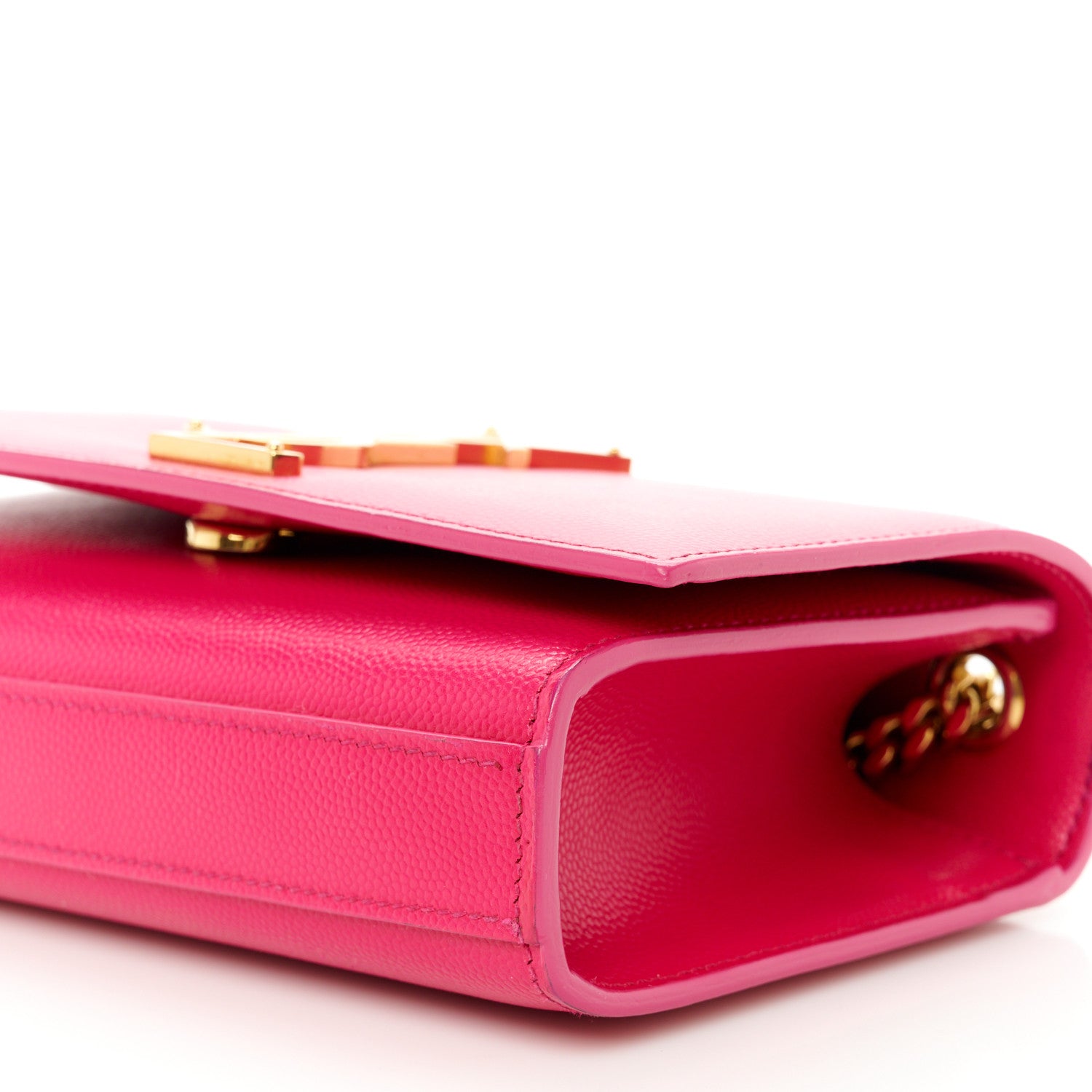 Saint Laurent Grain De Poudre Small Monogram Kate Satchel Bubblegum 11 of 11