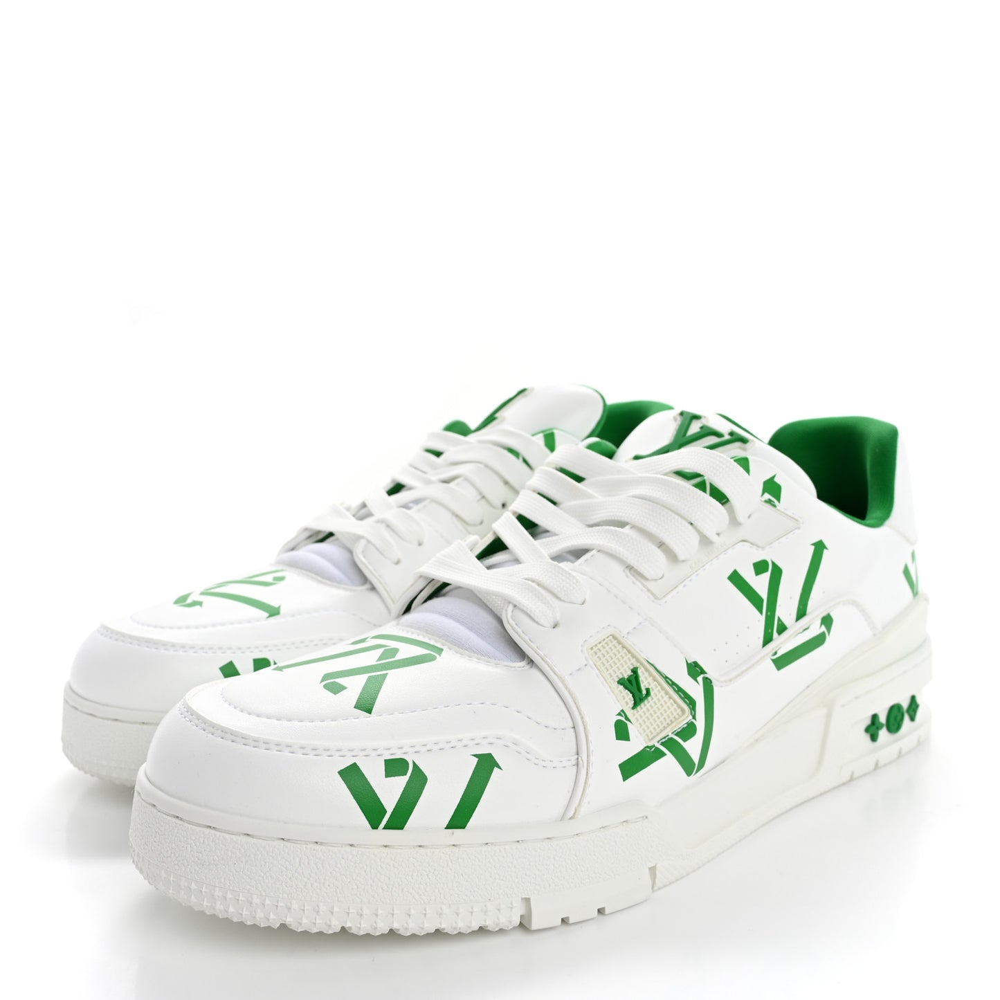 Mens LV Trainer Sneakers 10 Green