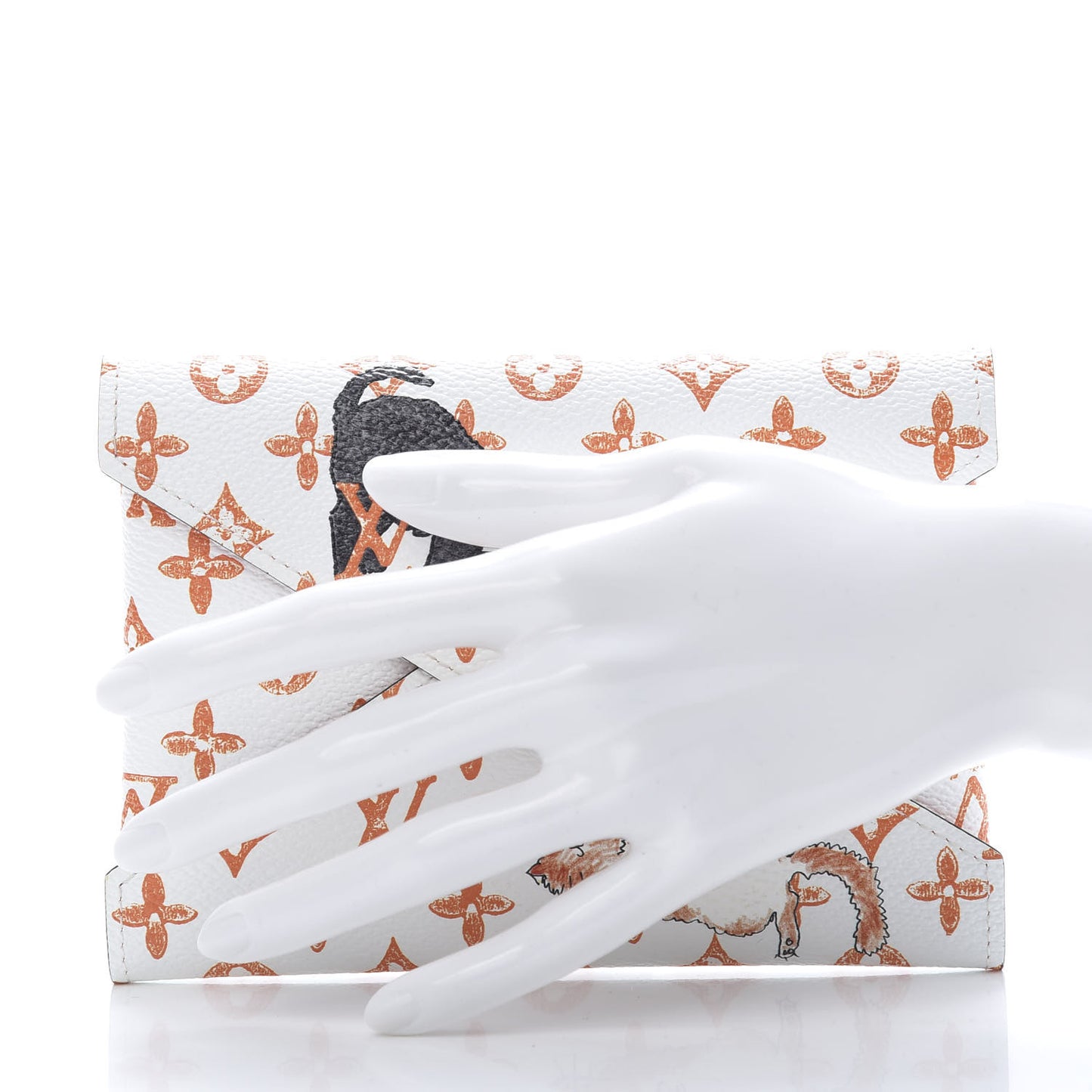 Catogram Medium Kirigami Pochette White