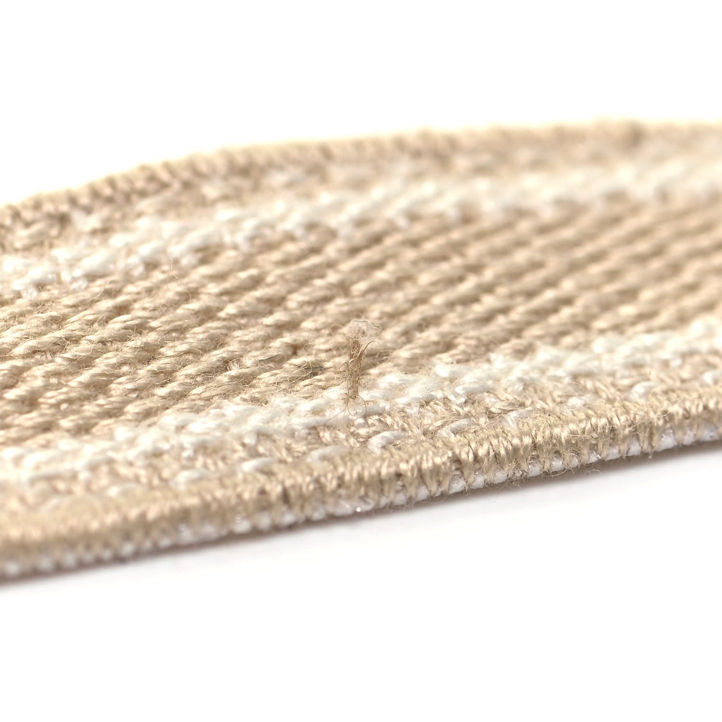Canvas Embroidered Micro Adjustable Shoulder Strap Beige