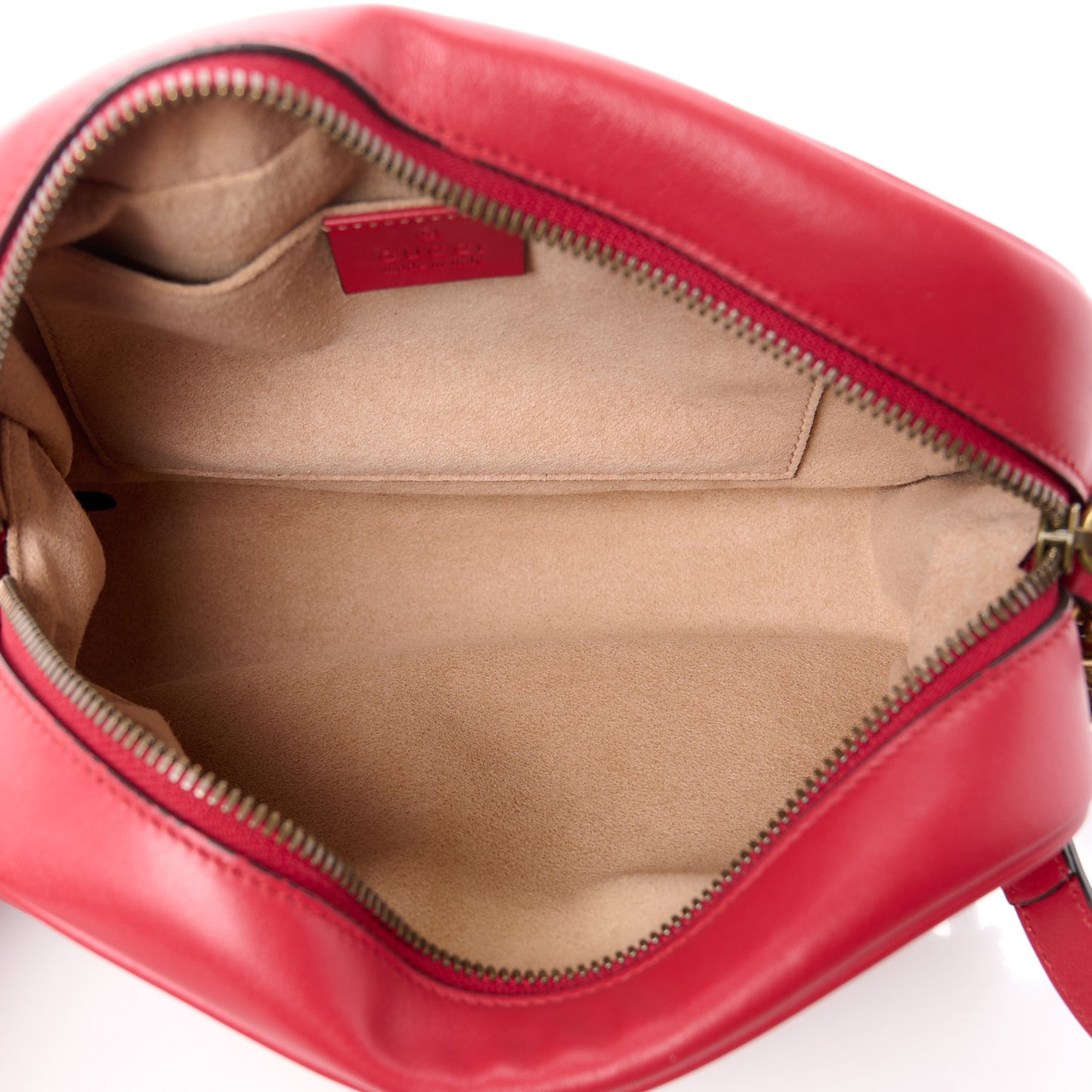 Calfskin Matelasse Small GG Marmont Chain Shoulder Bag Hibiscus Red