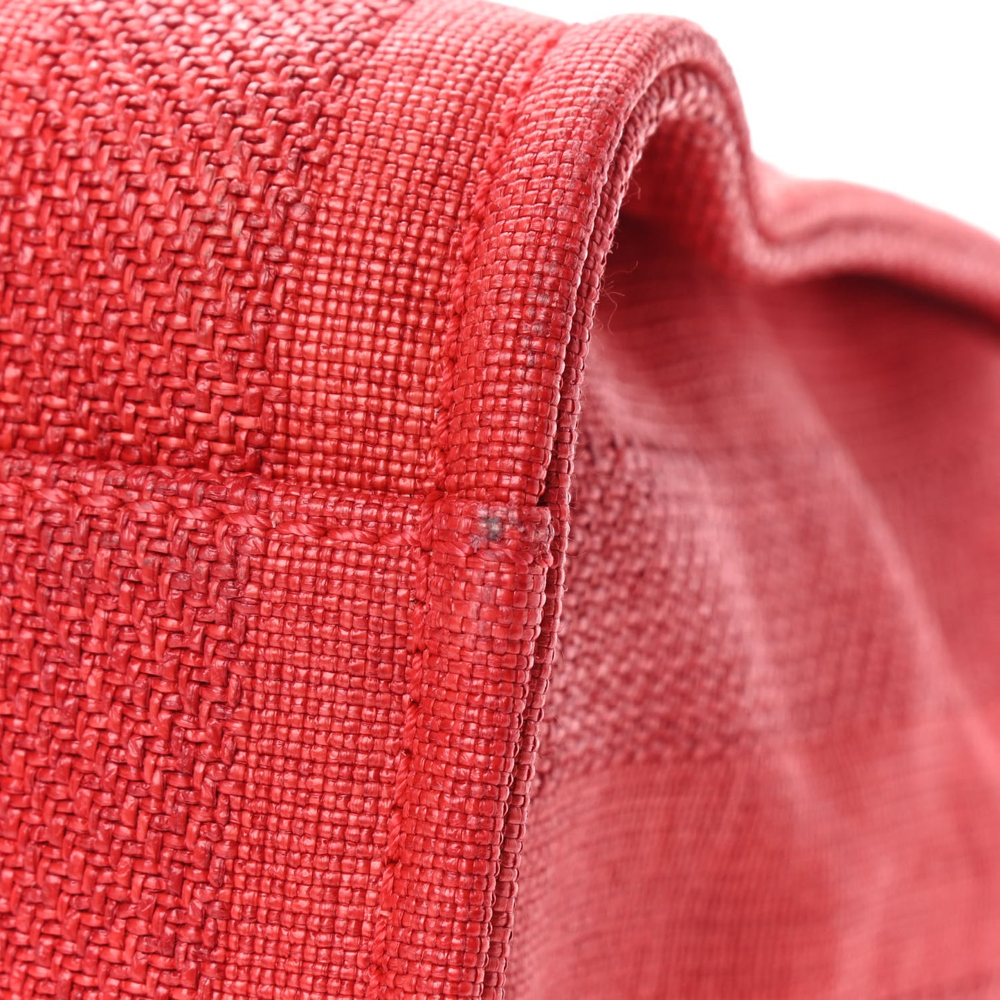 Mixed Fibers Striped Small Deauville Tote Red