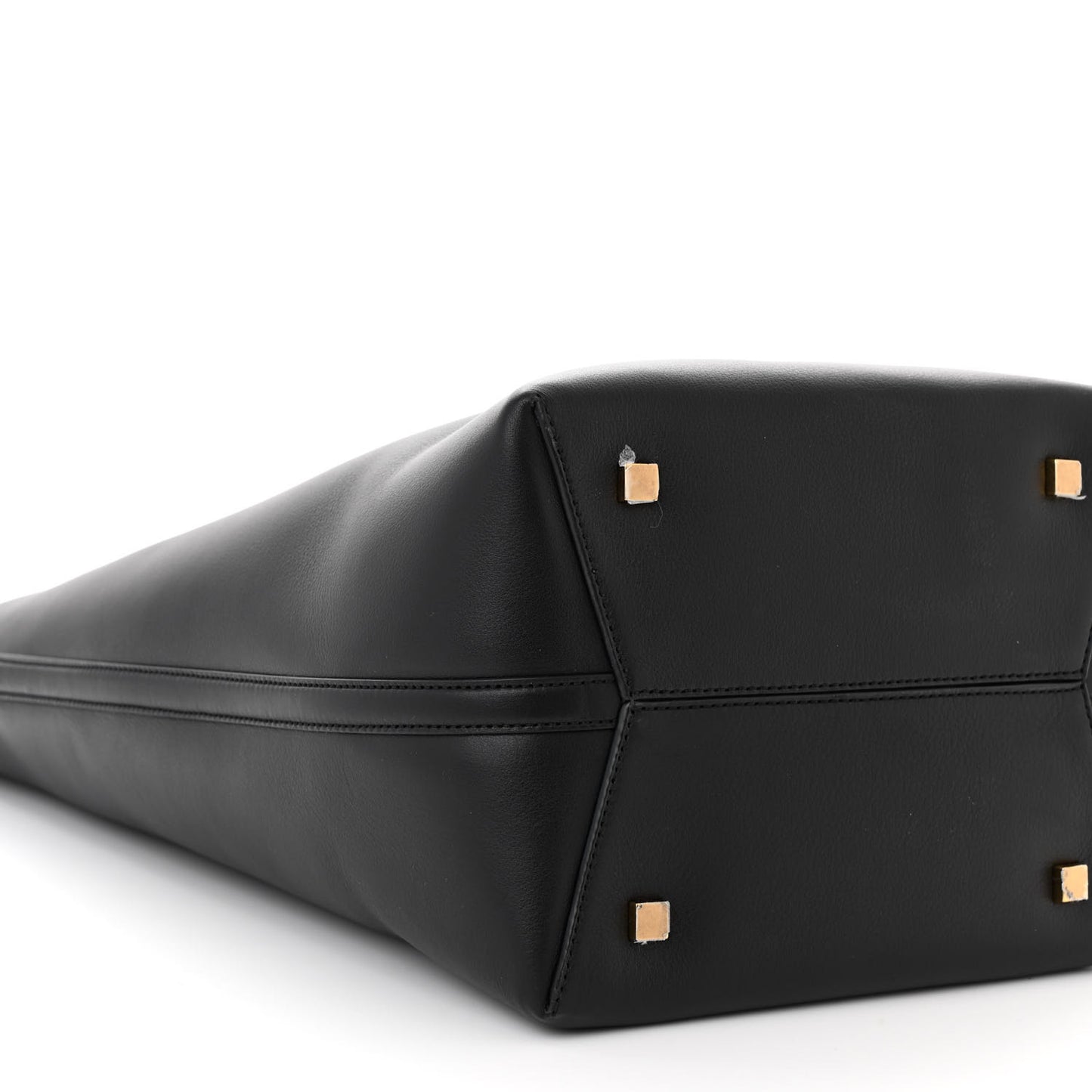 Shiny Calfskin Le 37 Long Bucket Bag Black