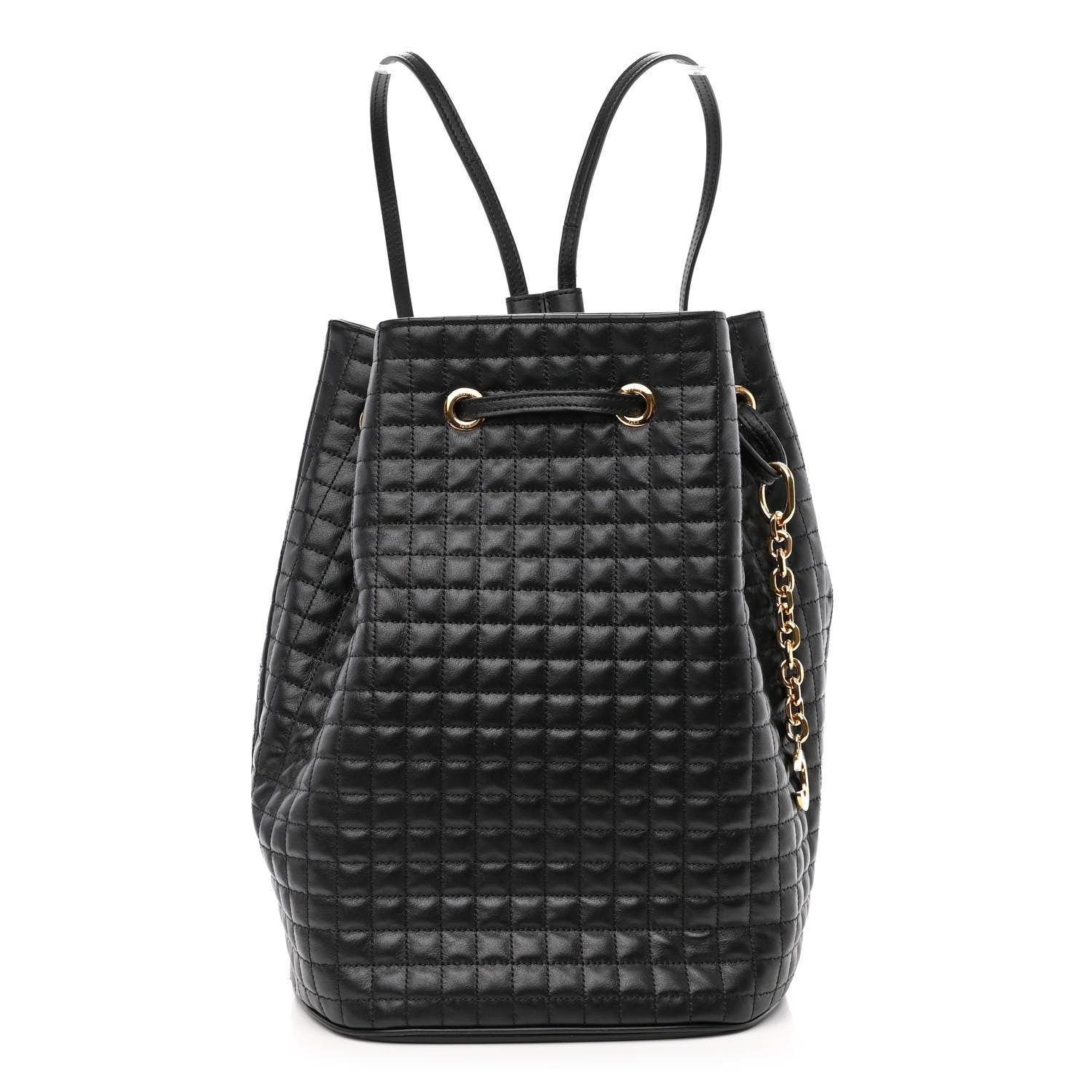Celine Calfskin Quilted Small C Backpack Black 1334685 – FASHIONPHILE