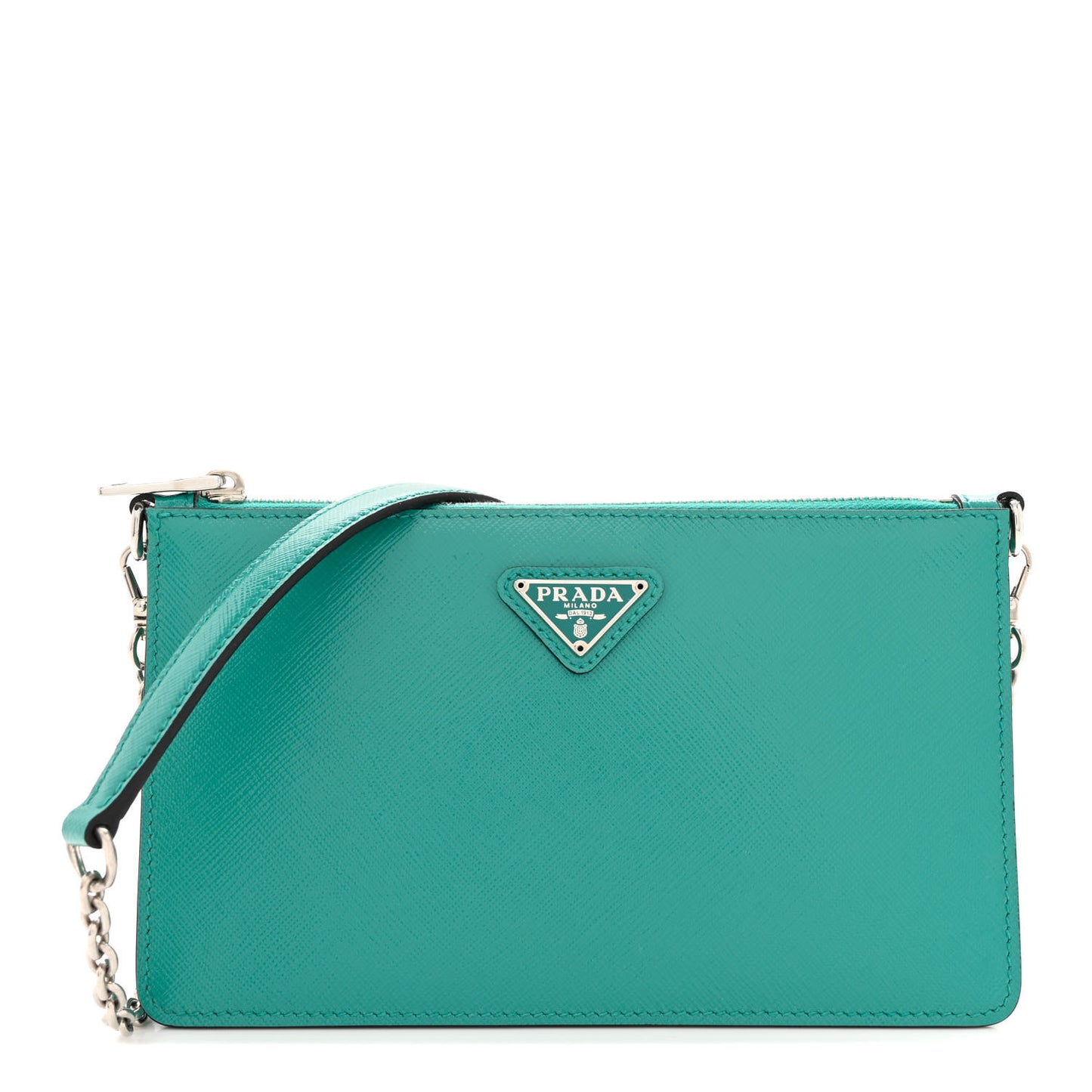 Saffiano Vernice Chain Crossbody Bag Assenzio