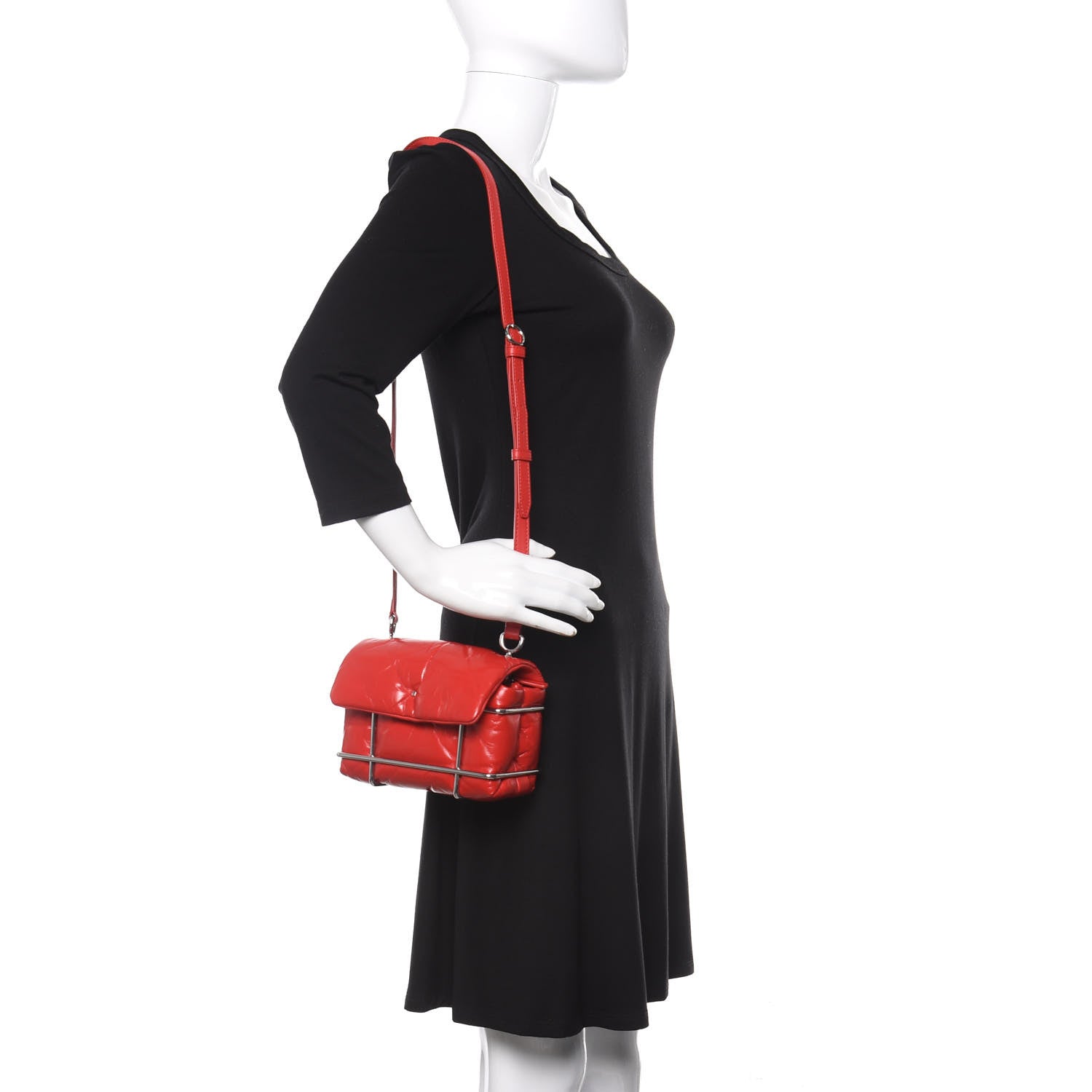 Alexander Wang Calfskin Quilted Halo Xbody Bag Red 2 of 18