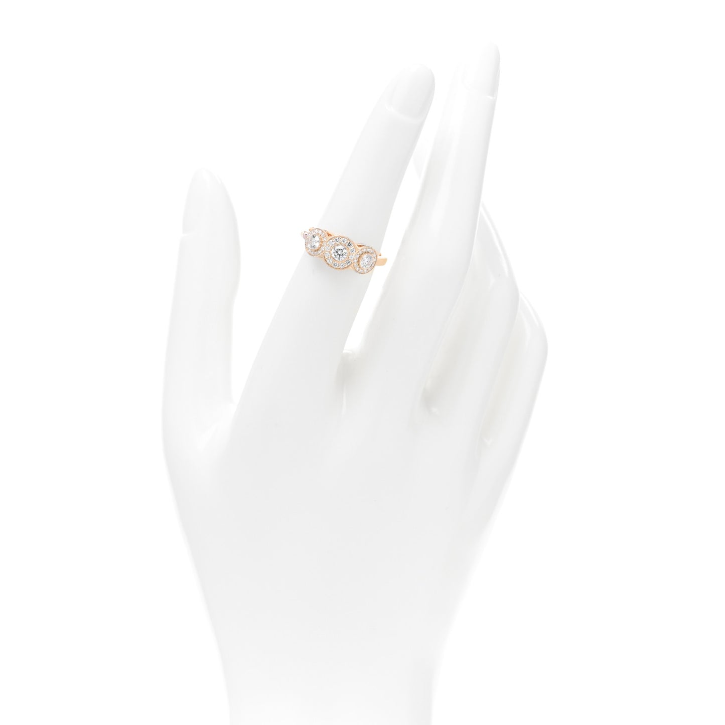 18K Rose Gold Diamond Circlet Ring 52 6