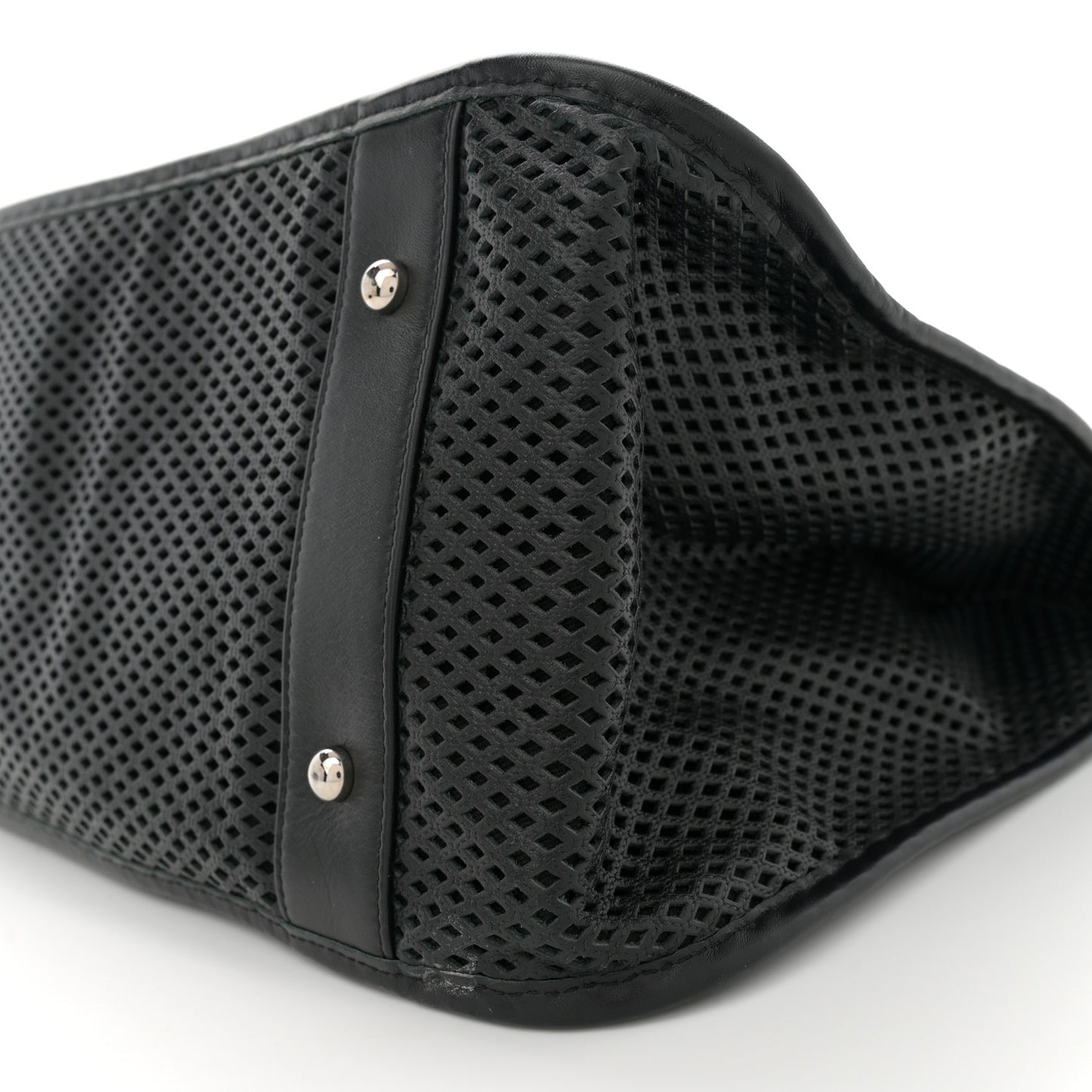 Calfskin Perforated Up In The Air Tote Black