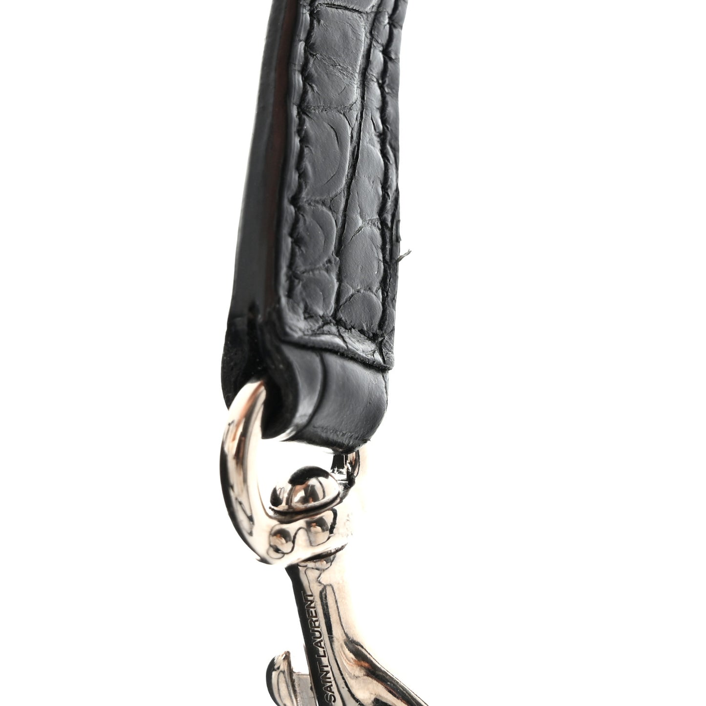 Calfskin Crocodile Embossed Nano Sac De Jour Black