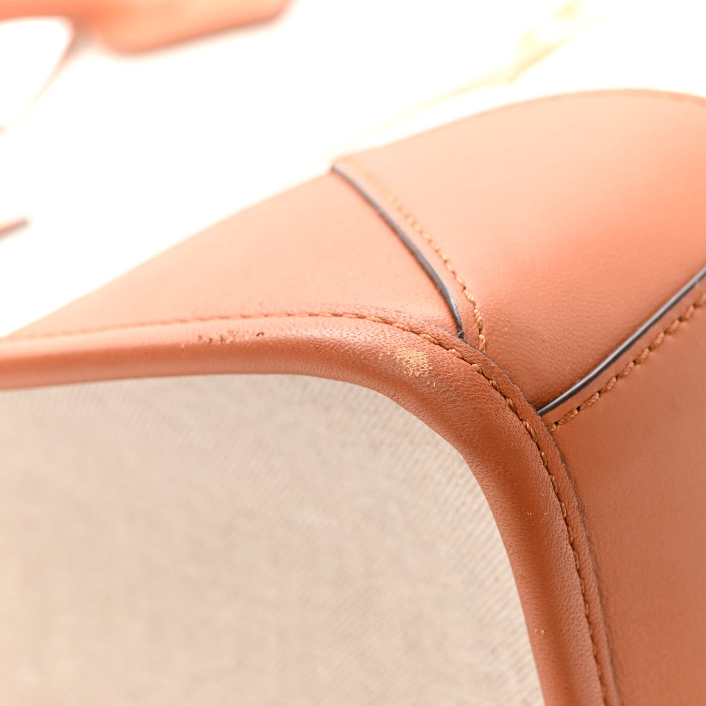 Calfskin Linen Large Munchen Tote Cognac