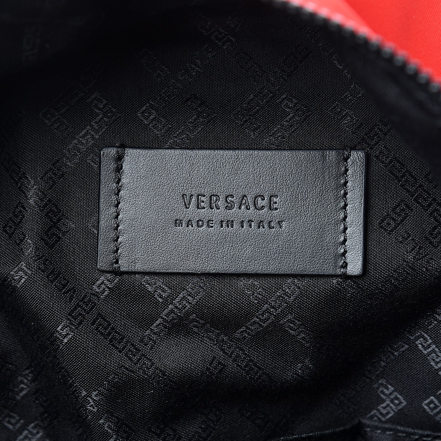Versace Nylon Palazzo Backpack Red Black 5 of 9