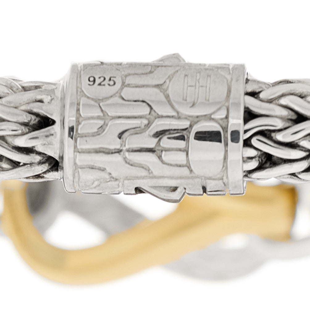 Sterling Silver 18K Yellow Gold Asli Chain Bracelet