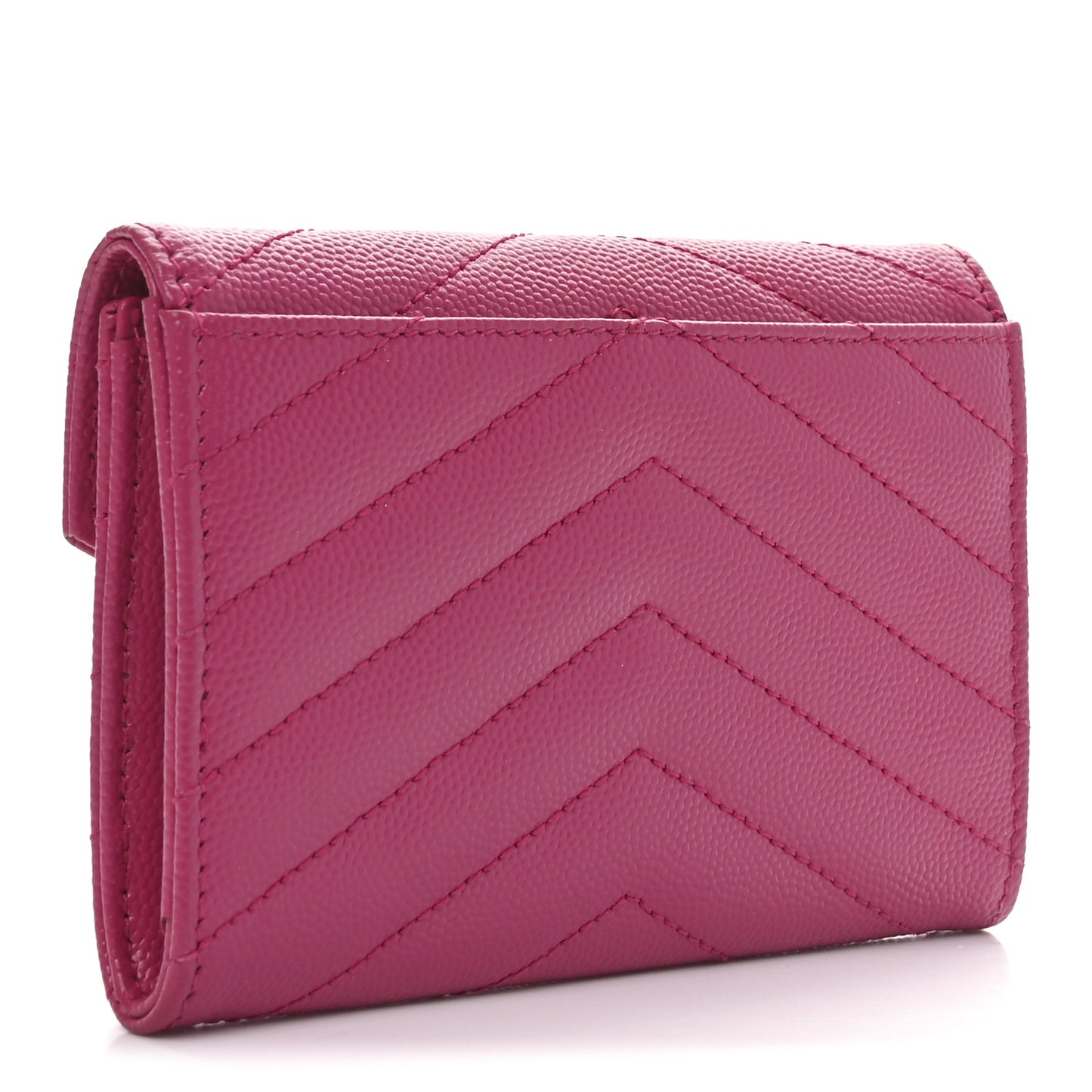 Grain De Poudre Matelasse Chevron Small Monogram Envelope Wallet Bubblegum
