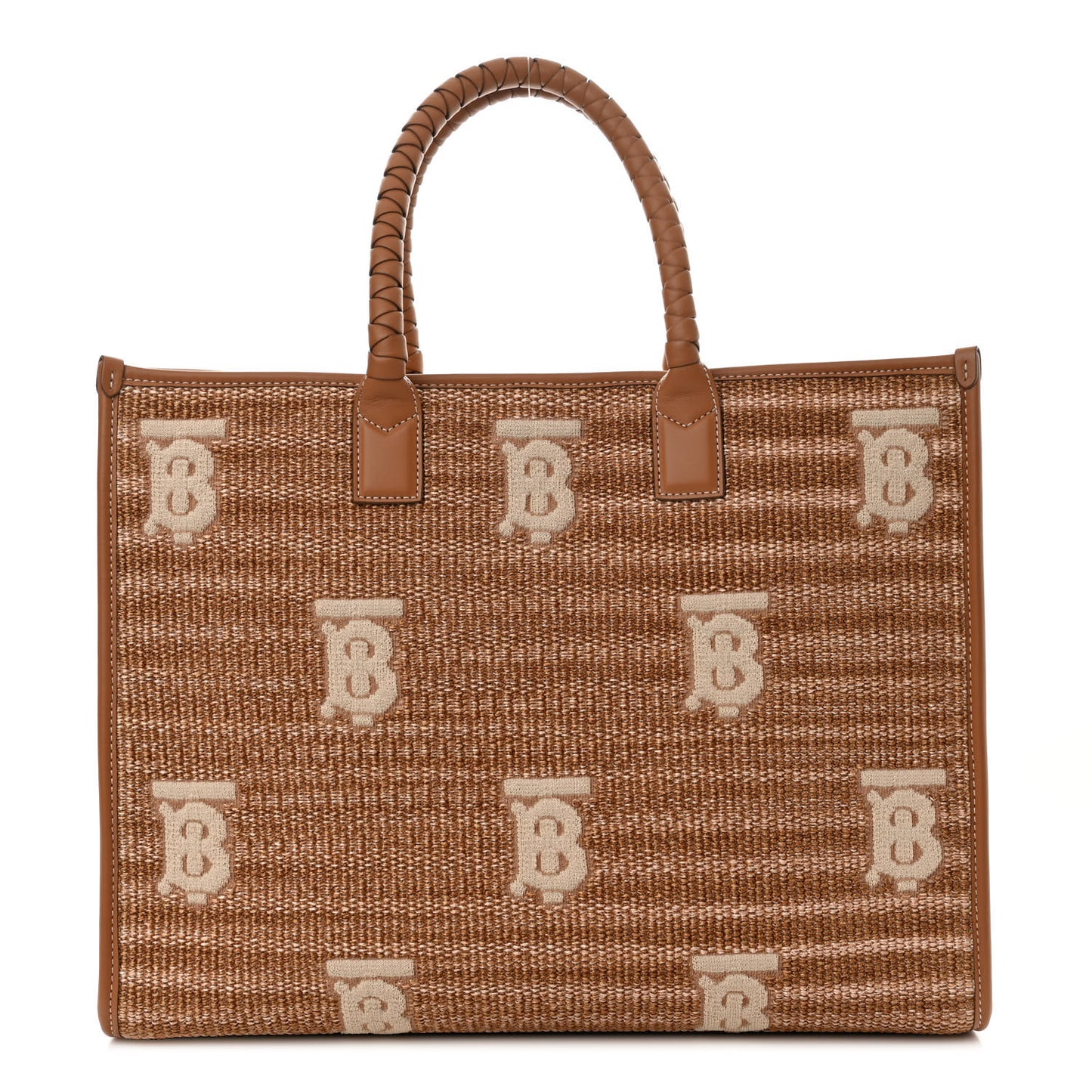 Raffia Calfskin Medium Freya Tote Natural