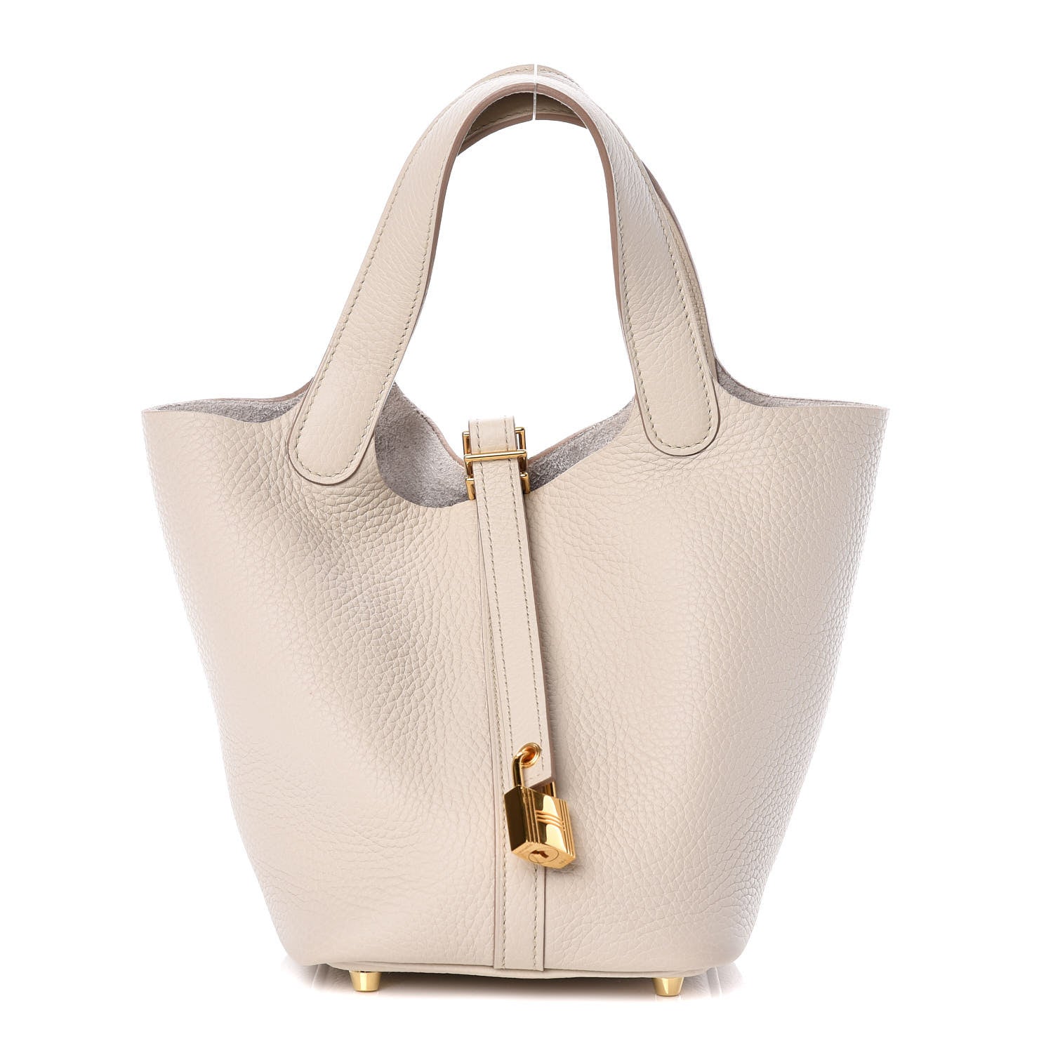 Hermes Taurillon Clemence Picotin Lock 18 PM Craie 394813