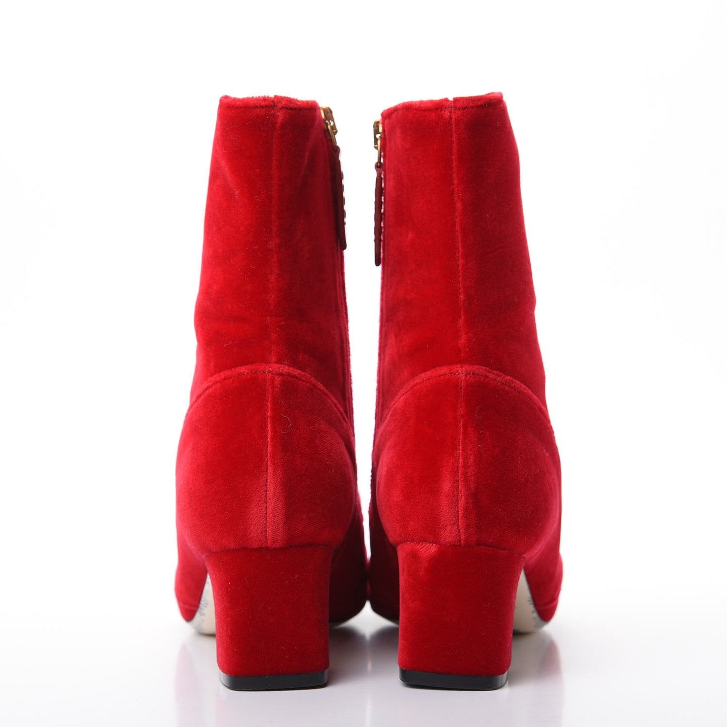 Softy Velvet Malaga Kid GG Victoire 55mm Ankle Boots 36.5 Hibiscus Red