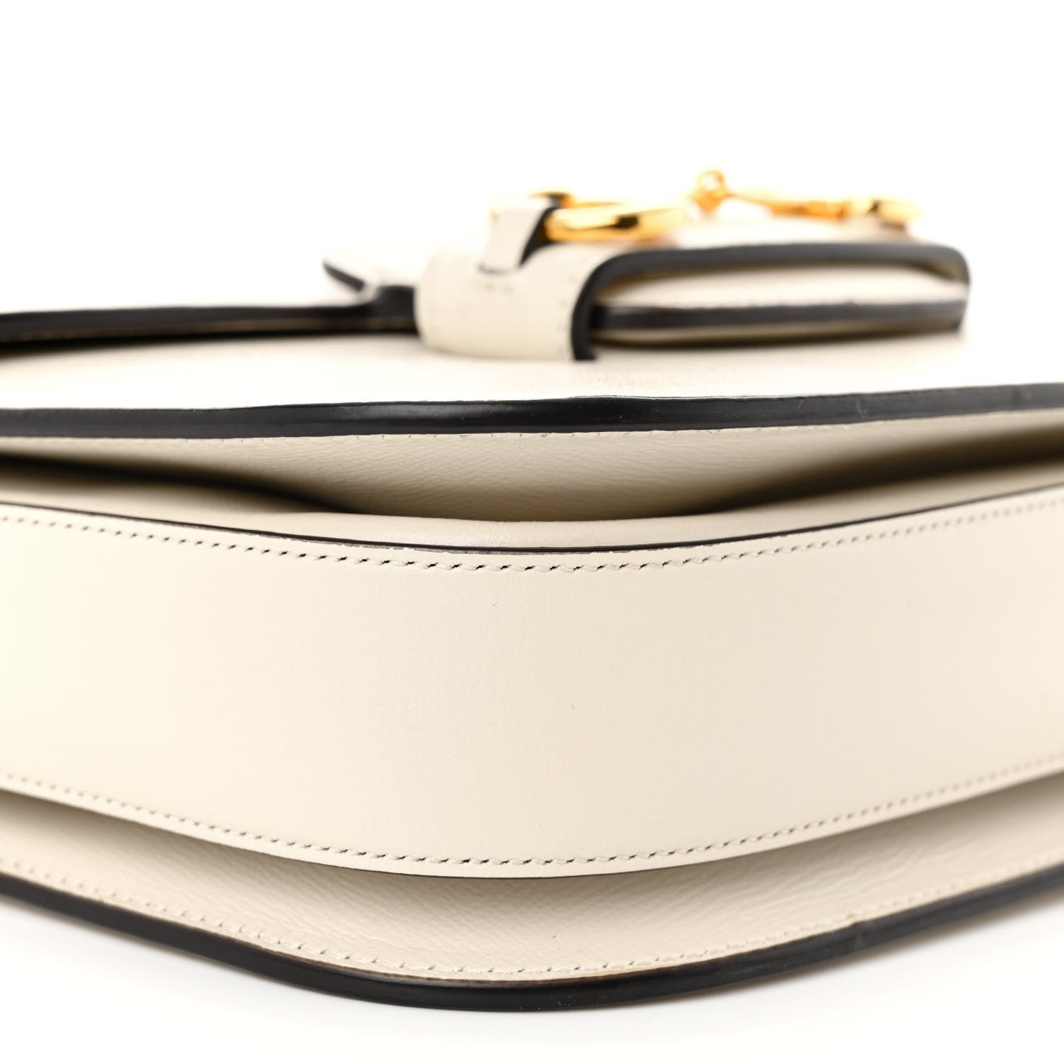 Gucci Azalea Calfskin Horsebit 1955 Shoulder Bag Mystic White 9 of 10
