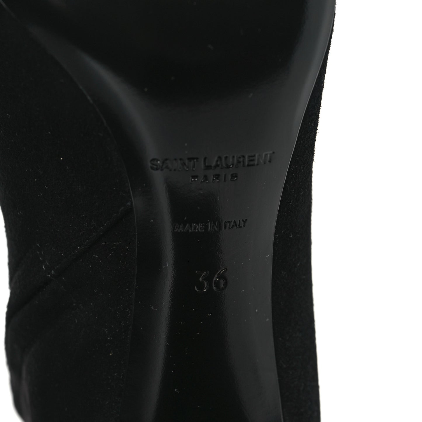 Suede Loulou Ankle Zip Boot 36 Black