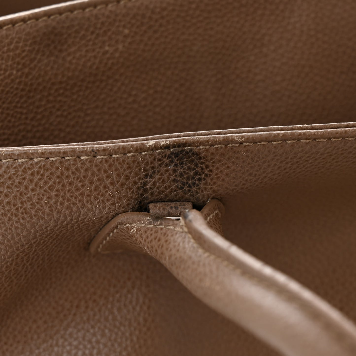 Calfskin Cerf Executive Shopper Tote Light Brown
