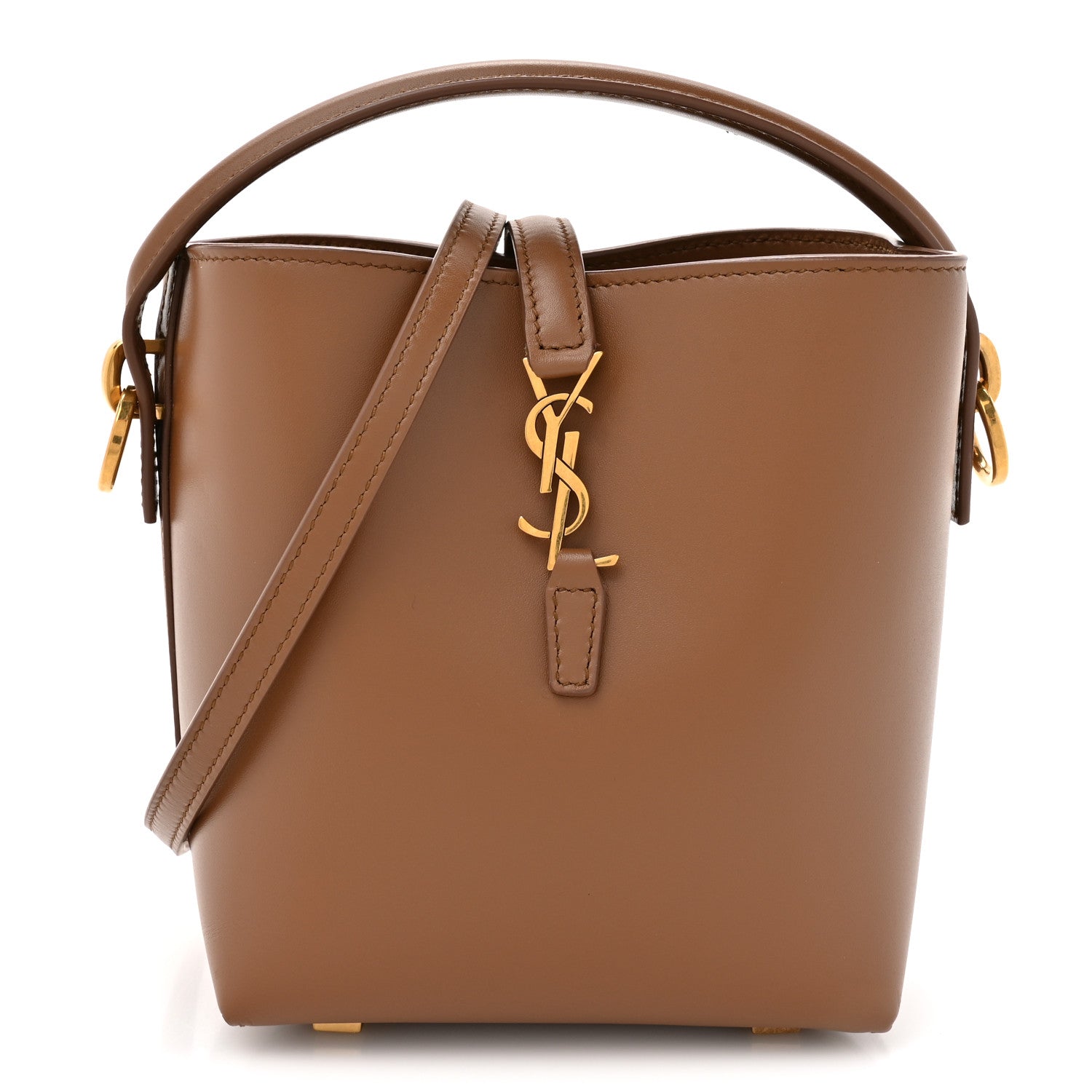 Saint Laurent Shiny Calfskin Le 37 Mini Bucket Bag Fox 1793945