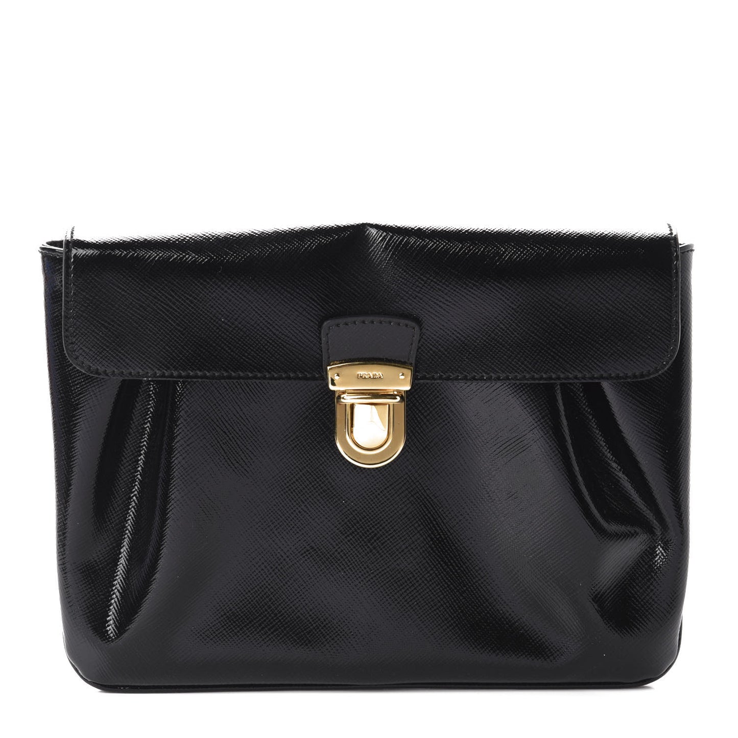 Saffiano Vernice Clutch Black