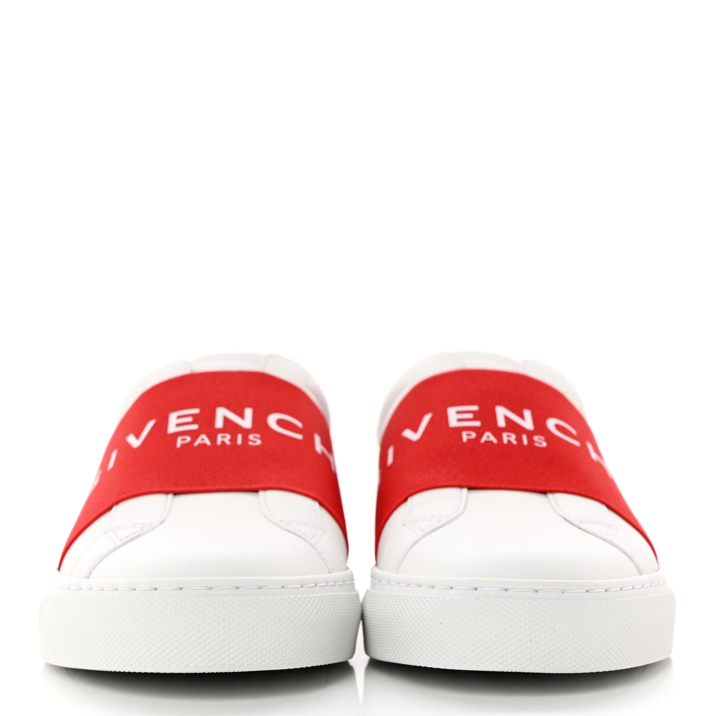 Calfskin Band Logo Mens Urban Street Sneakers 37 White Red