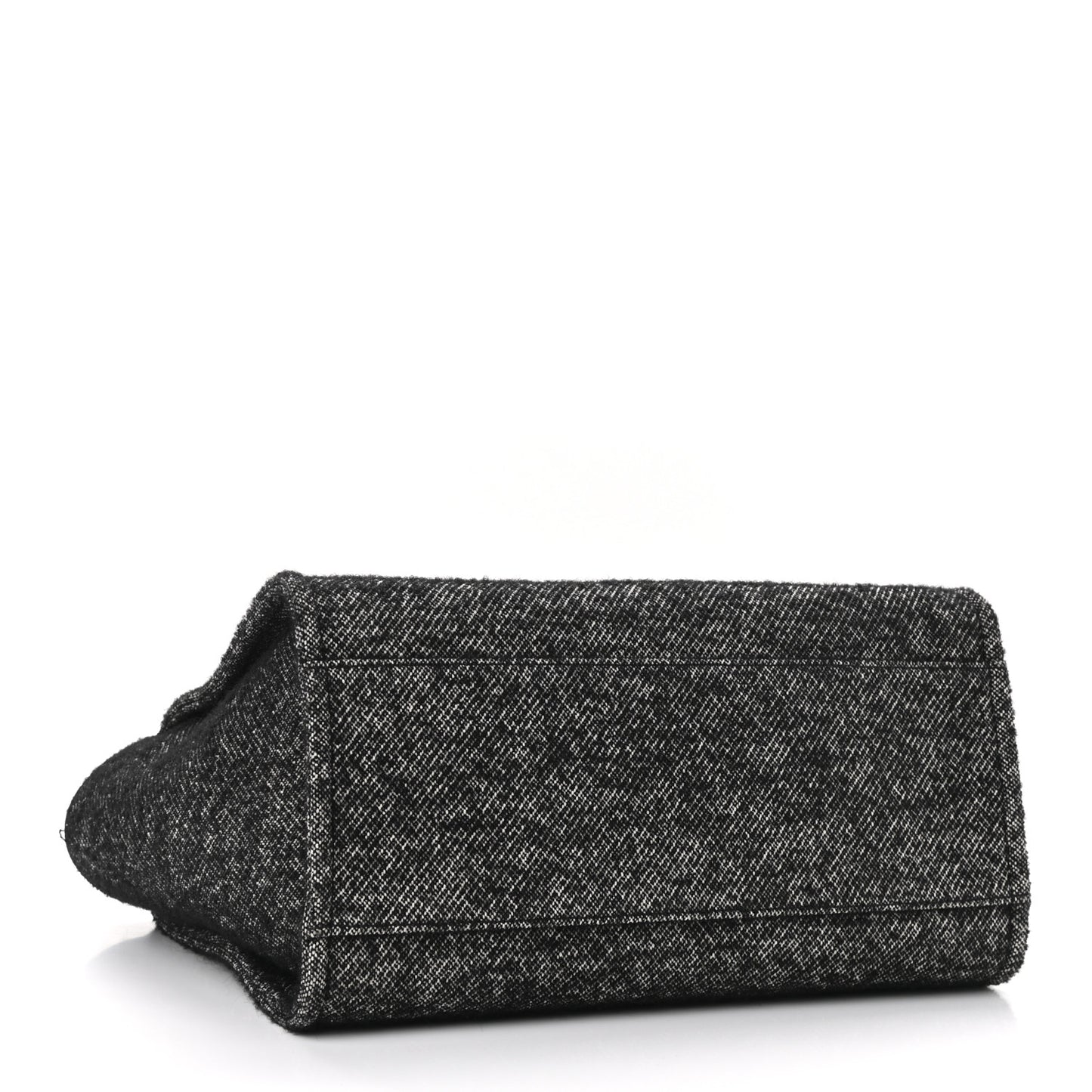 Mixed Fibers Calfskin Medium Deauville Tote Black