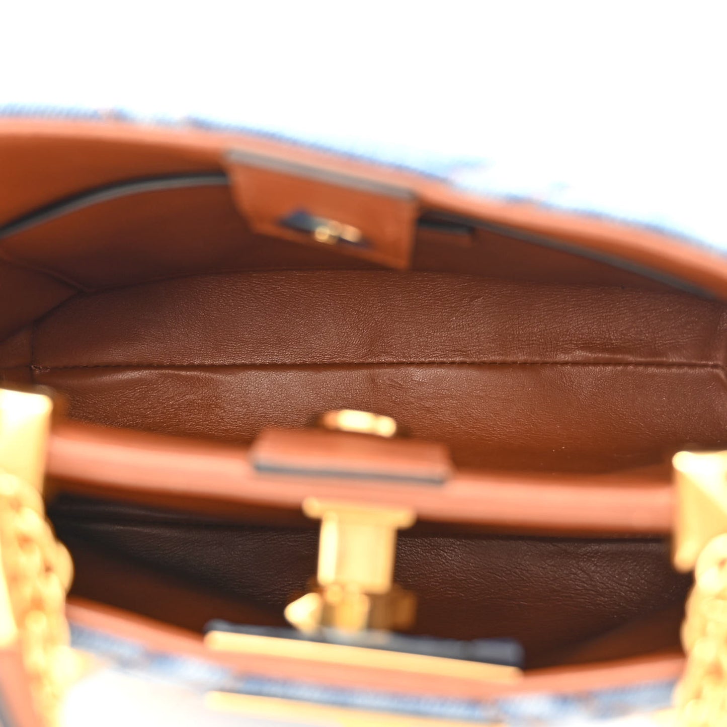 Denim Small Roman Stud The Handle Bag Light Denim Selleria