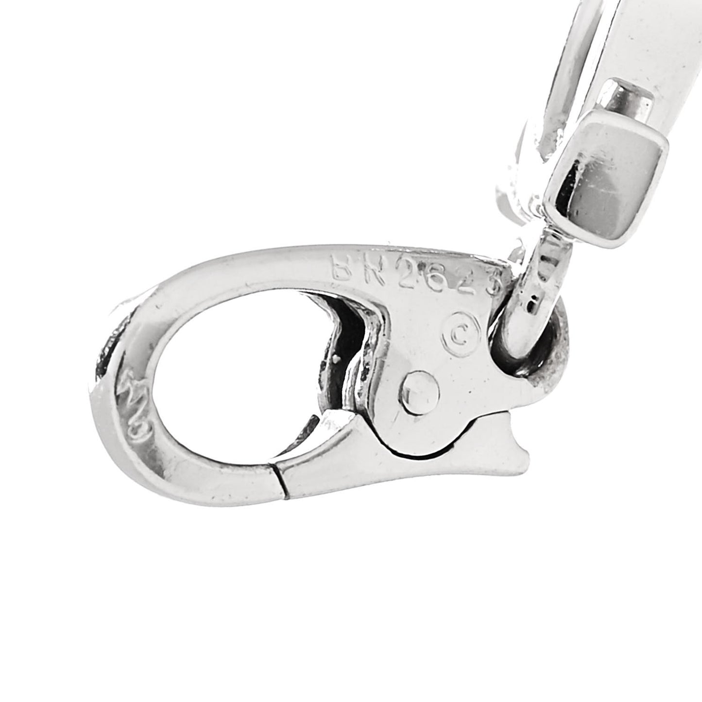 18K White Gold Logo Charm