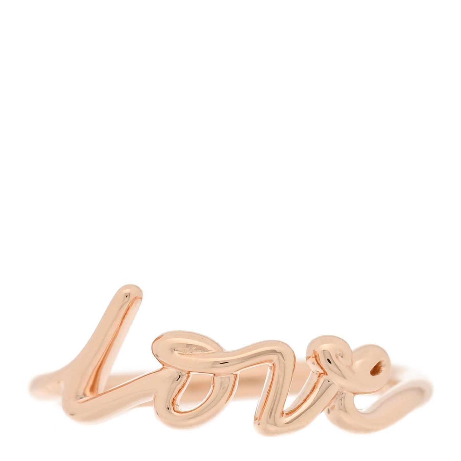 Tiffany 18K Rose Gold Mini Paloma's Graffiti Love Ring 48 4.5