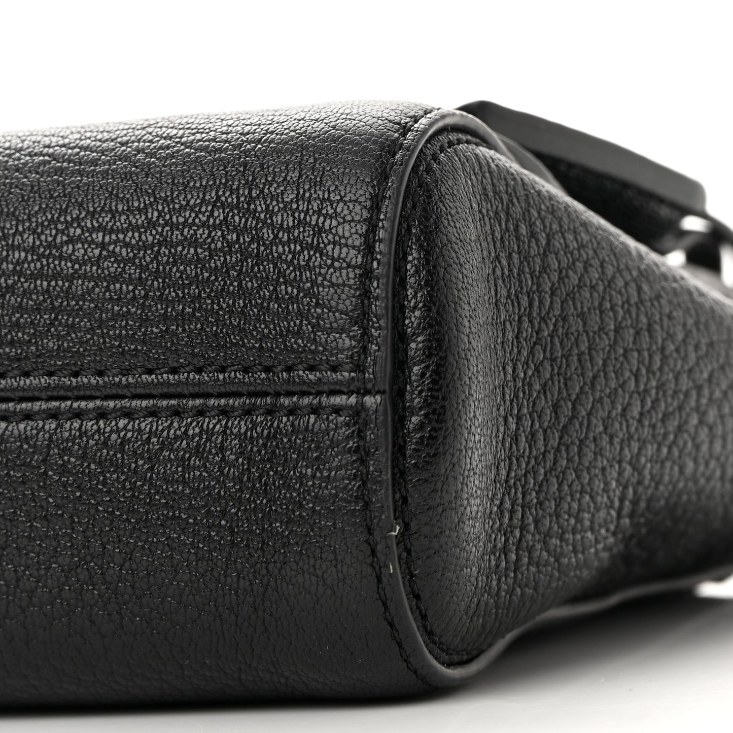 Glossy Goatskin Small Lily Flap Black