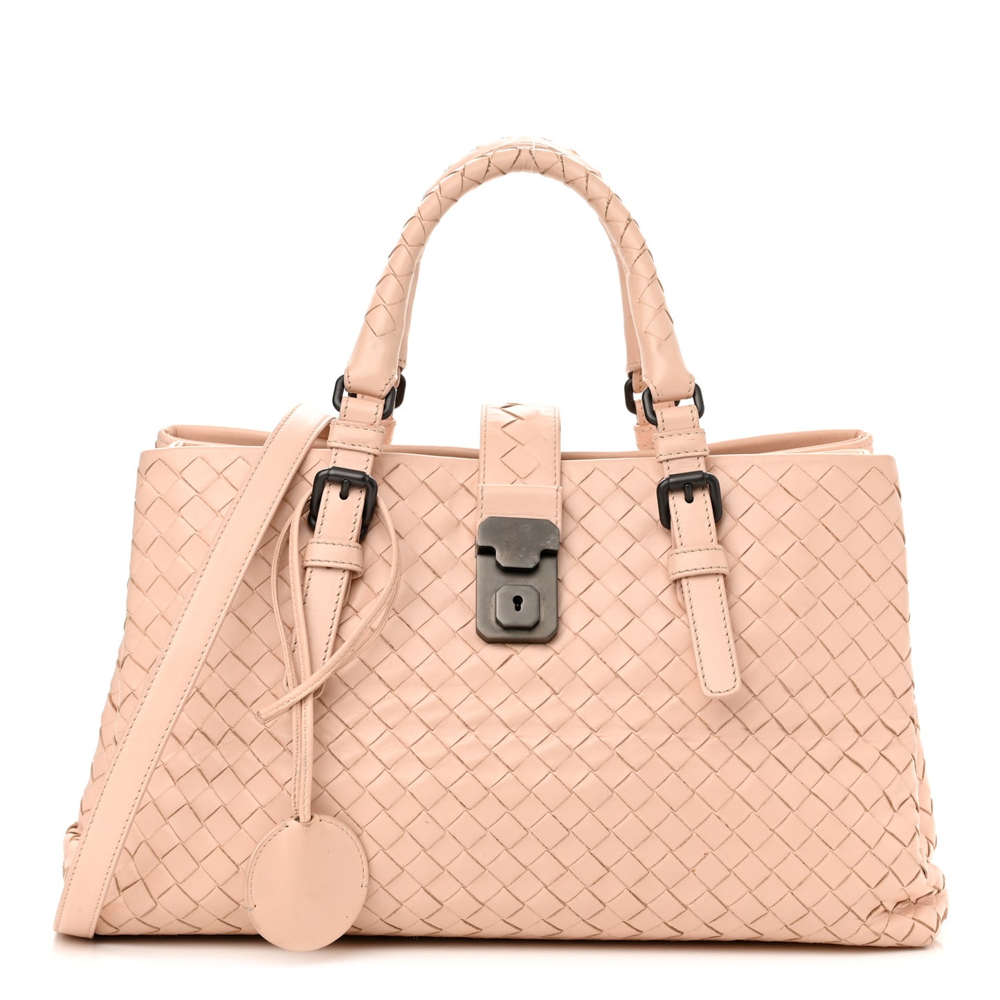 Light Calf Intrecciato Small Roma Flamingo