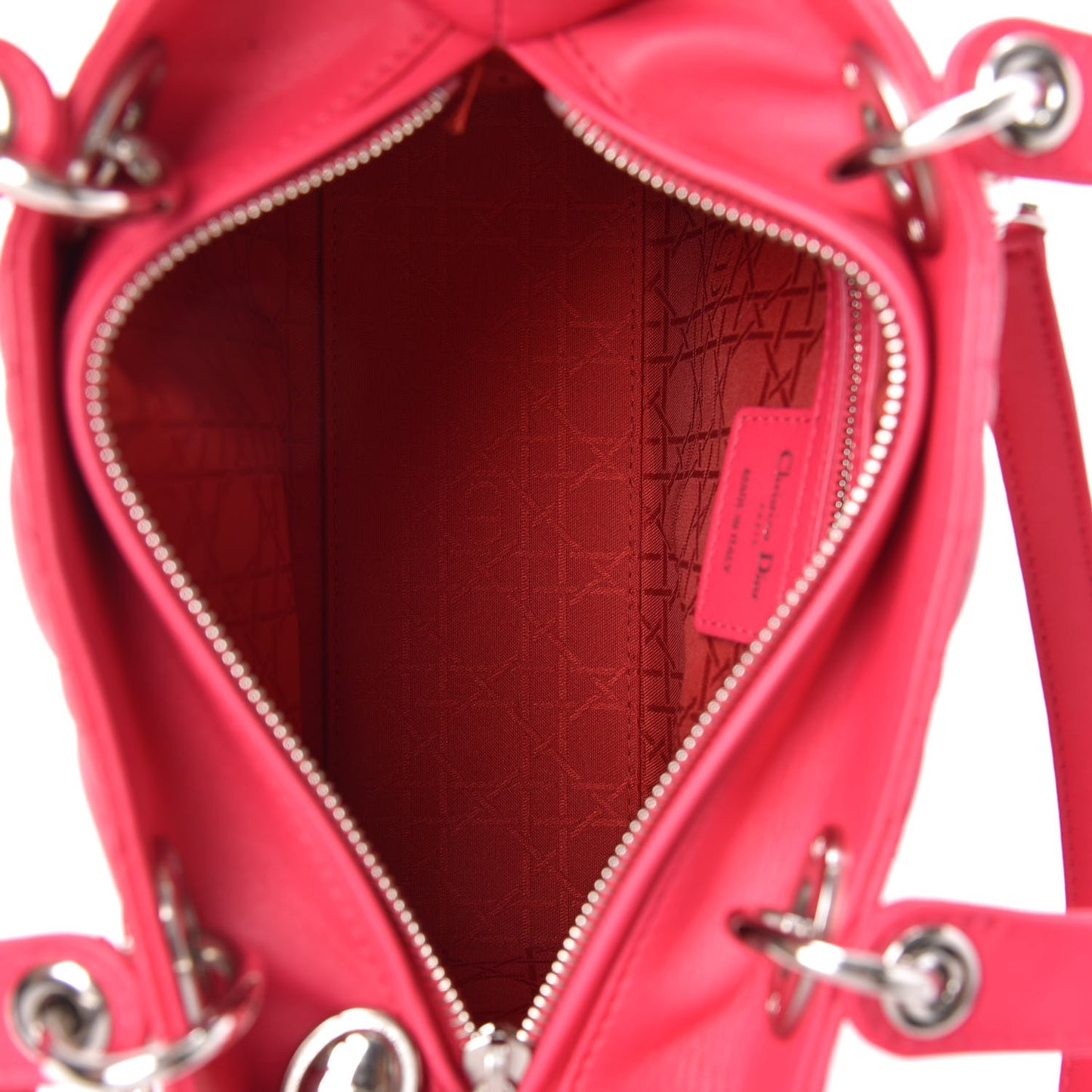 Lambskin Cannage Medium Lady Dior Pink
