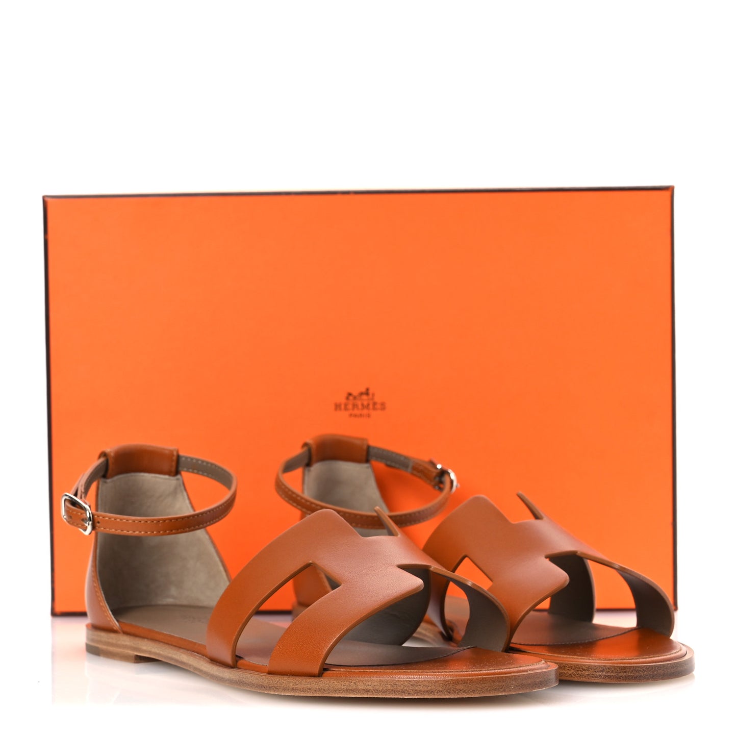 Calfskin Santorini Sandals 39 Naturel