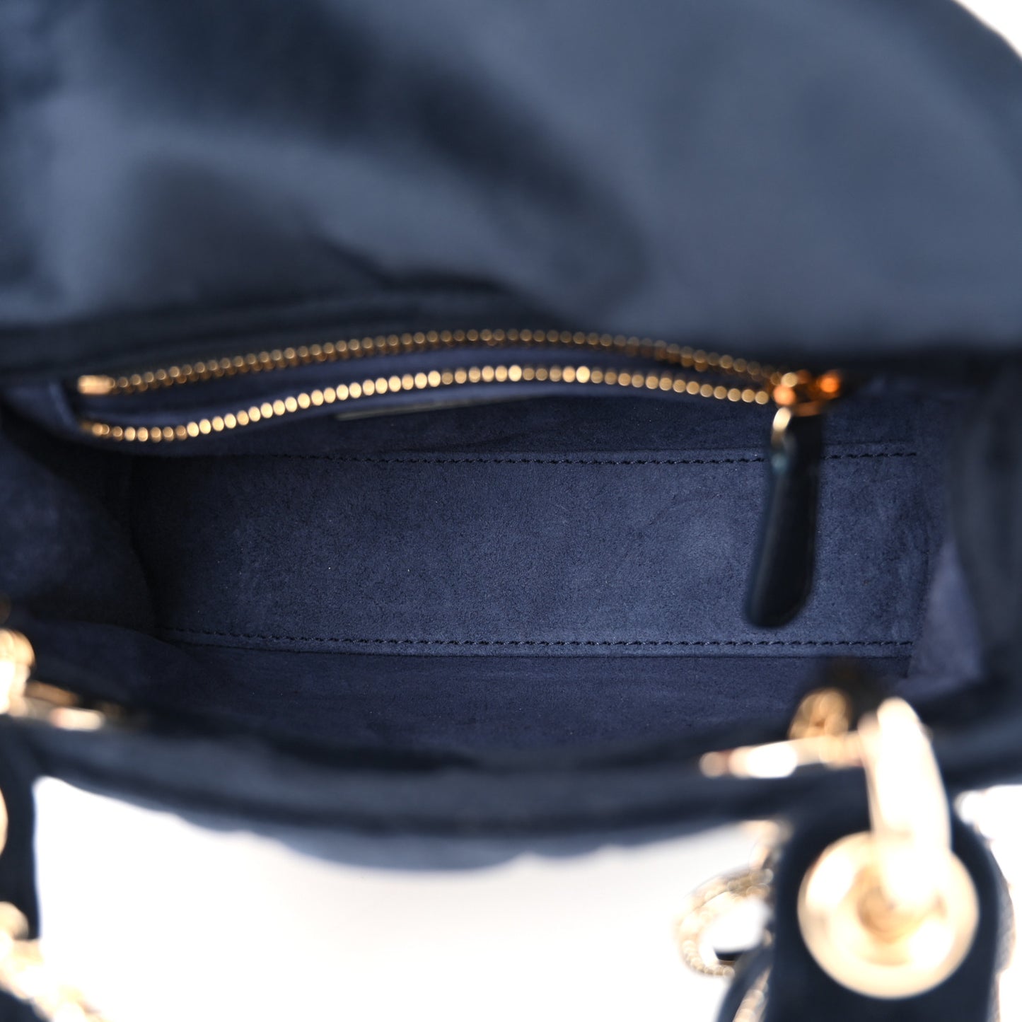 Velvet Mini Lady Dior Navy Blue