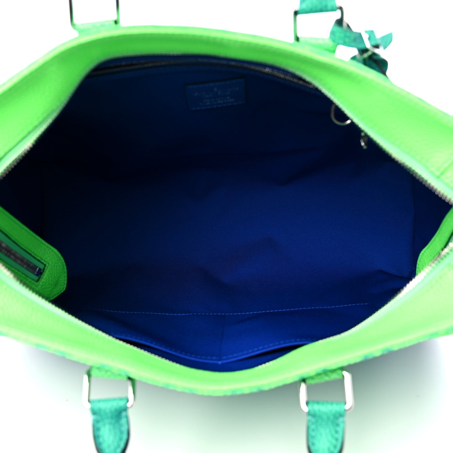 Taurillon Illusion Keepall Tote Bleu Vert