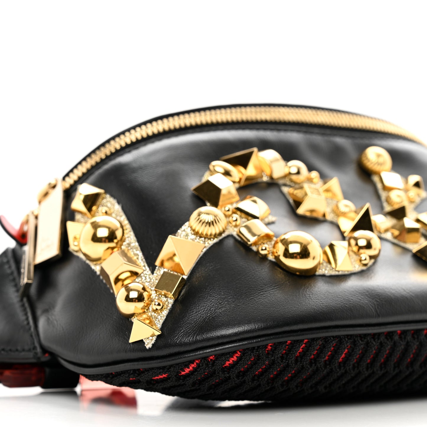 Calfskin Marie Jane Love Belt Bag Black Platine