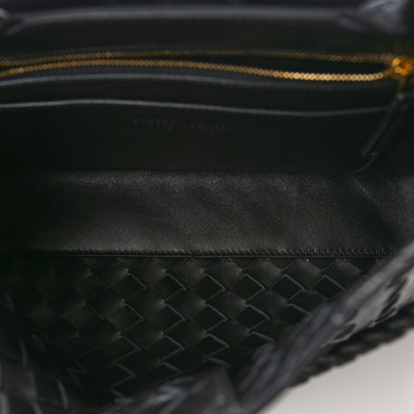 Nappa Intrecciato Small East West Andiamo Shoulder Bag Black