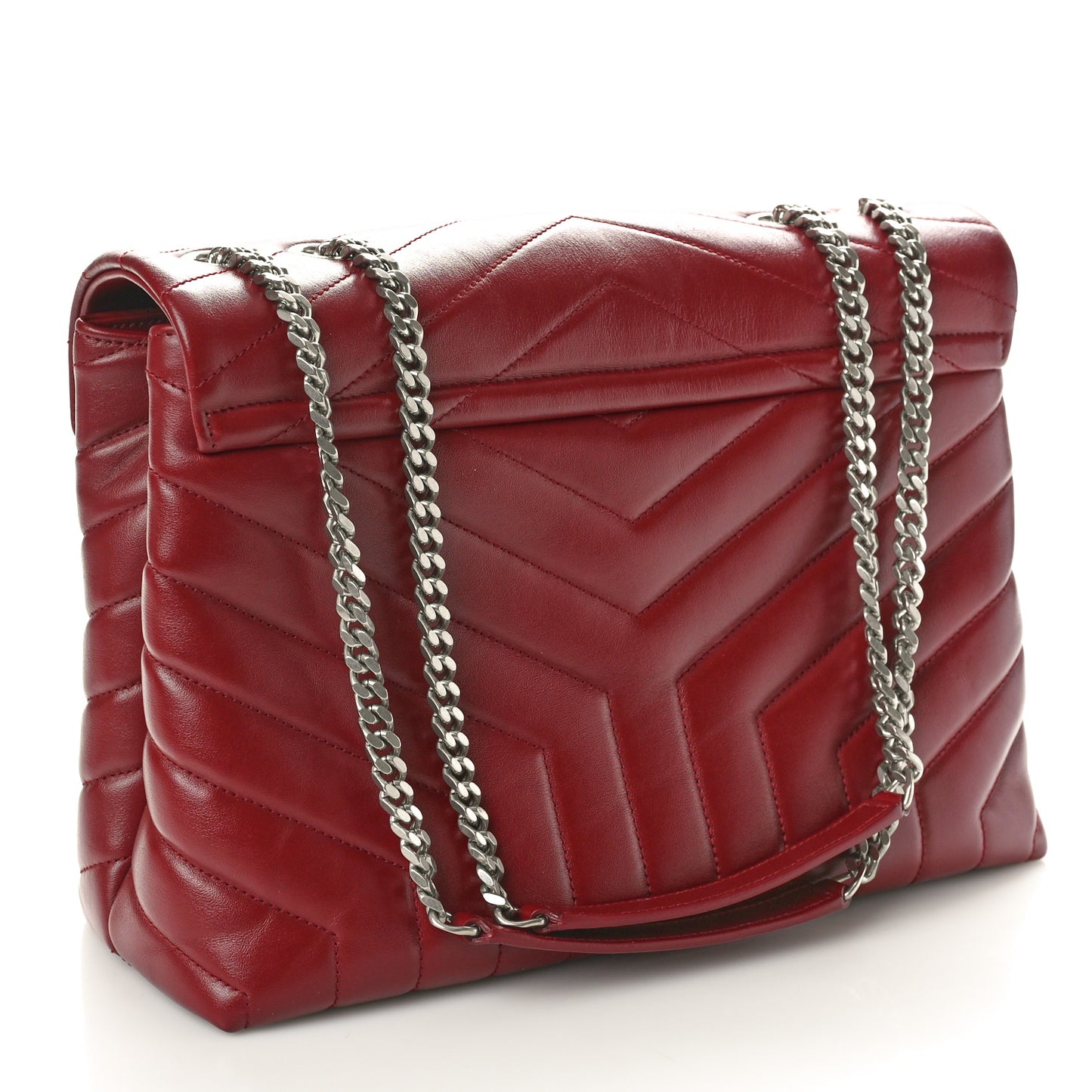 Calfskin Y Quilted Monogram Medium Loulou Chain Satchel Palissandre