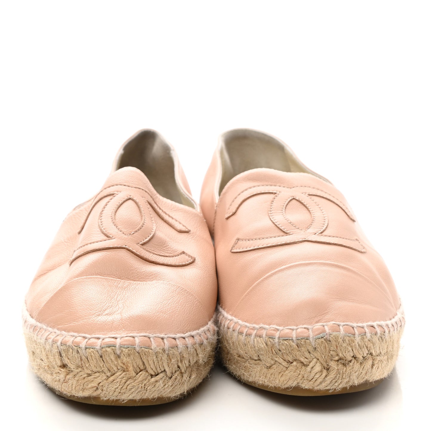 Lambskin CC Espadrilles 41 Beige