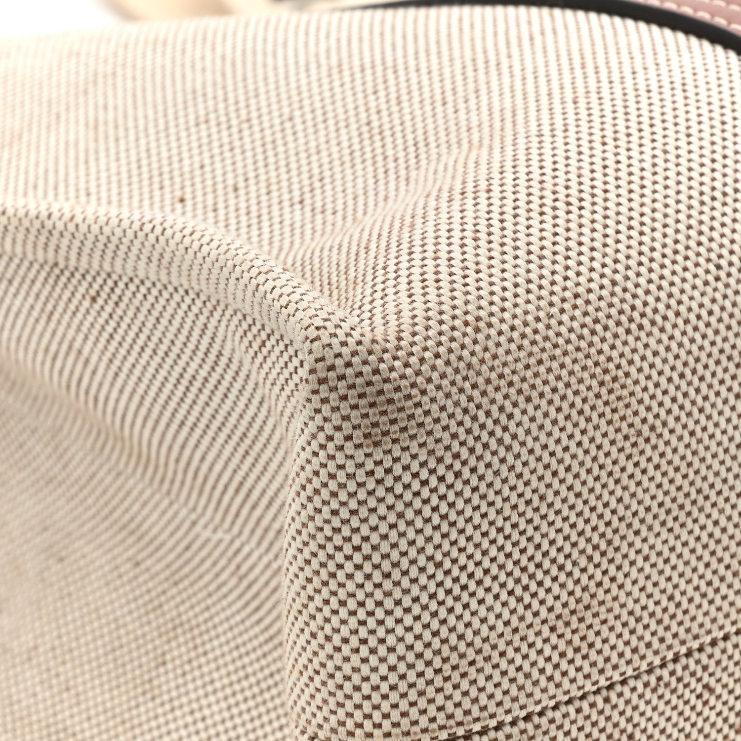 Chloe Cotton Calfskin Large Woody Ribbon Tote White Brown 11 of 15