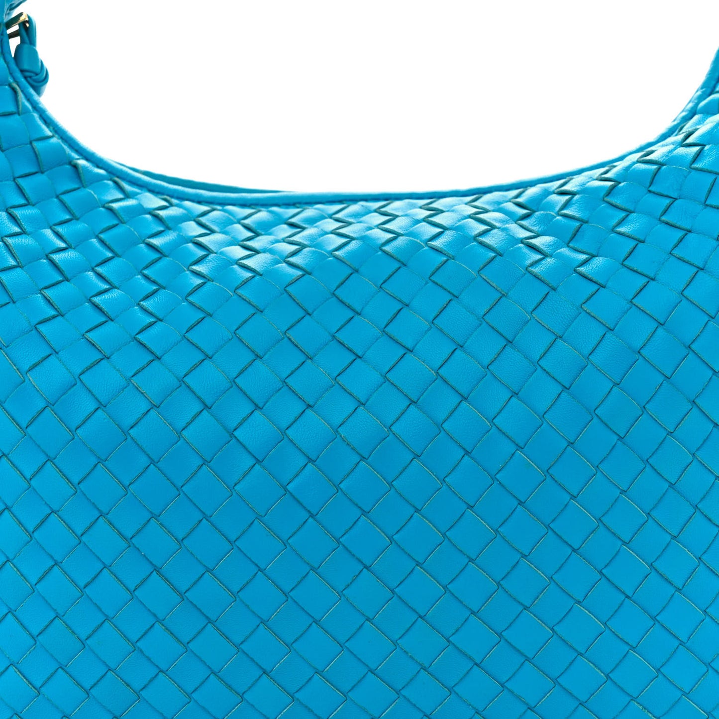 Nappa Intrecciato Medium Veneta Hobo Turquoise