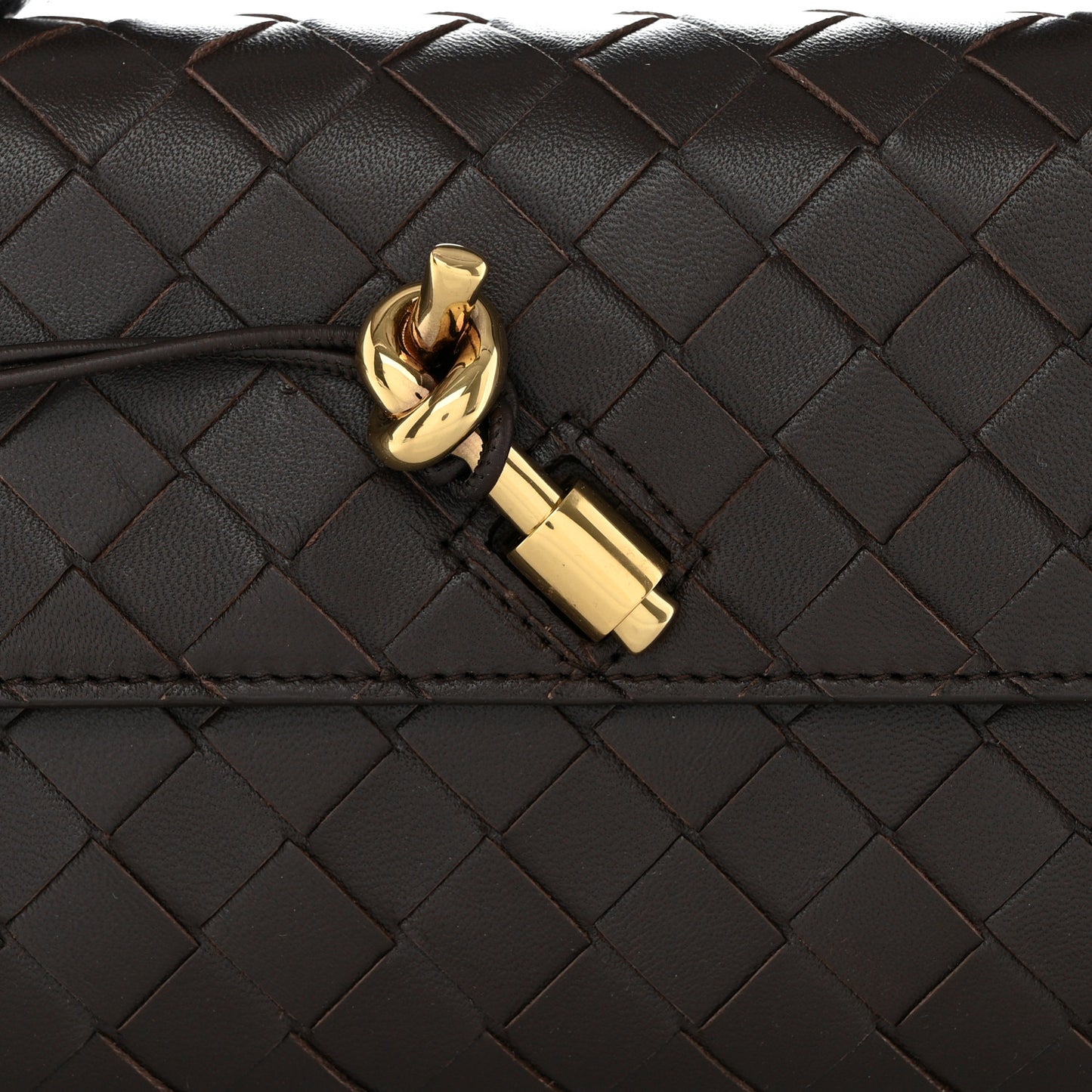 Nappa Intrecciato Long Andiamo Top Handle Clutch Fondant