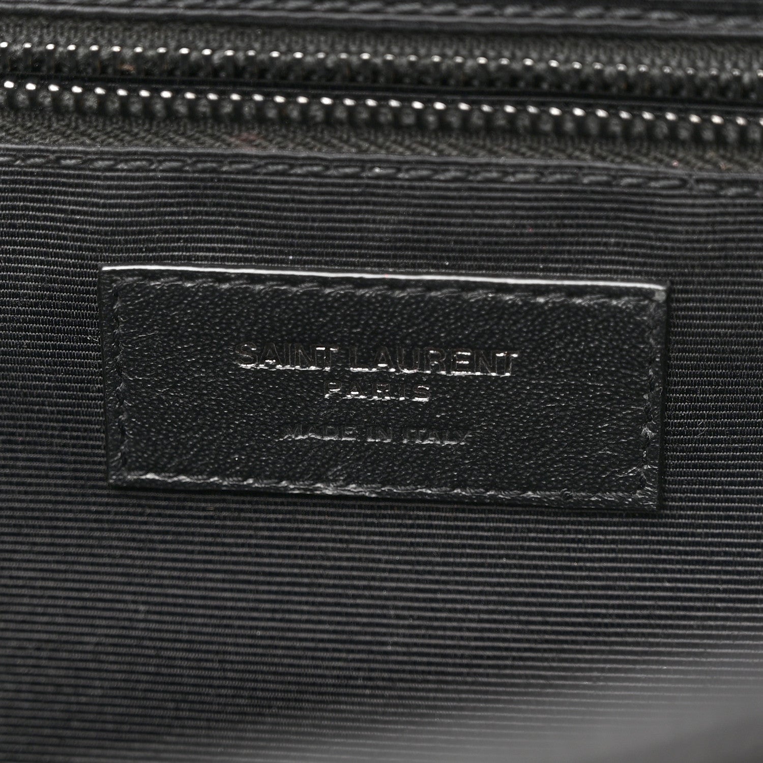 Saint Laurent Grain De Poudre Textured Mixed Matelasse Large Triquilt Monogram Monochrome Satchel Black 6 of 13