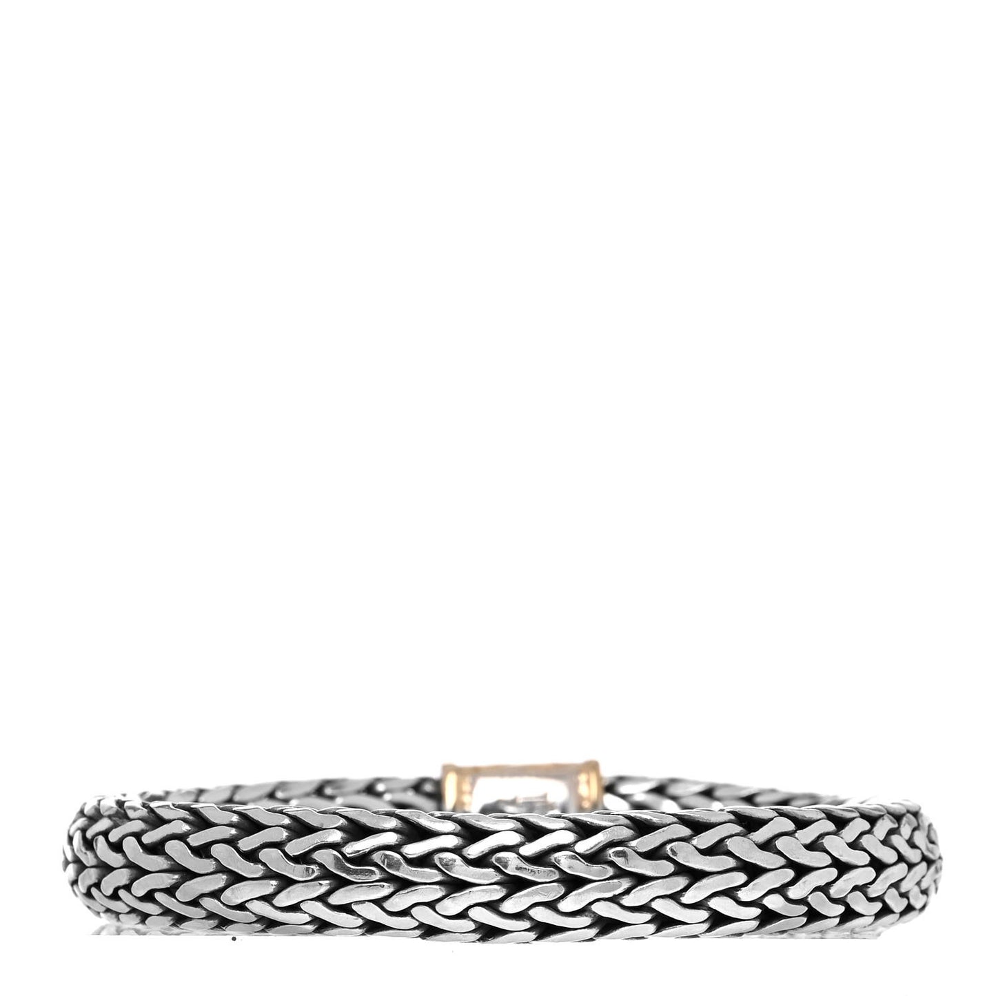 Sterling Silver 18K Yellow Gold 11mm Classic Chain Bracelet