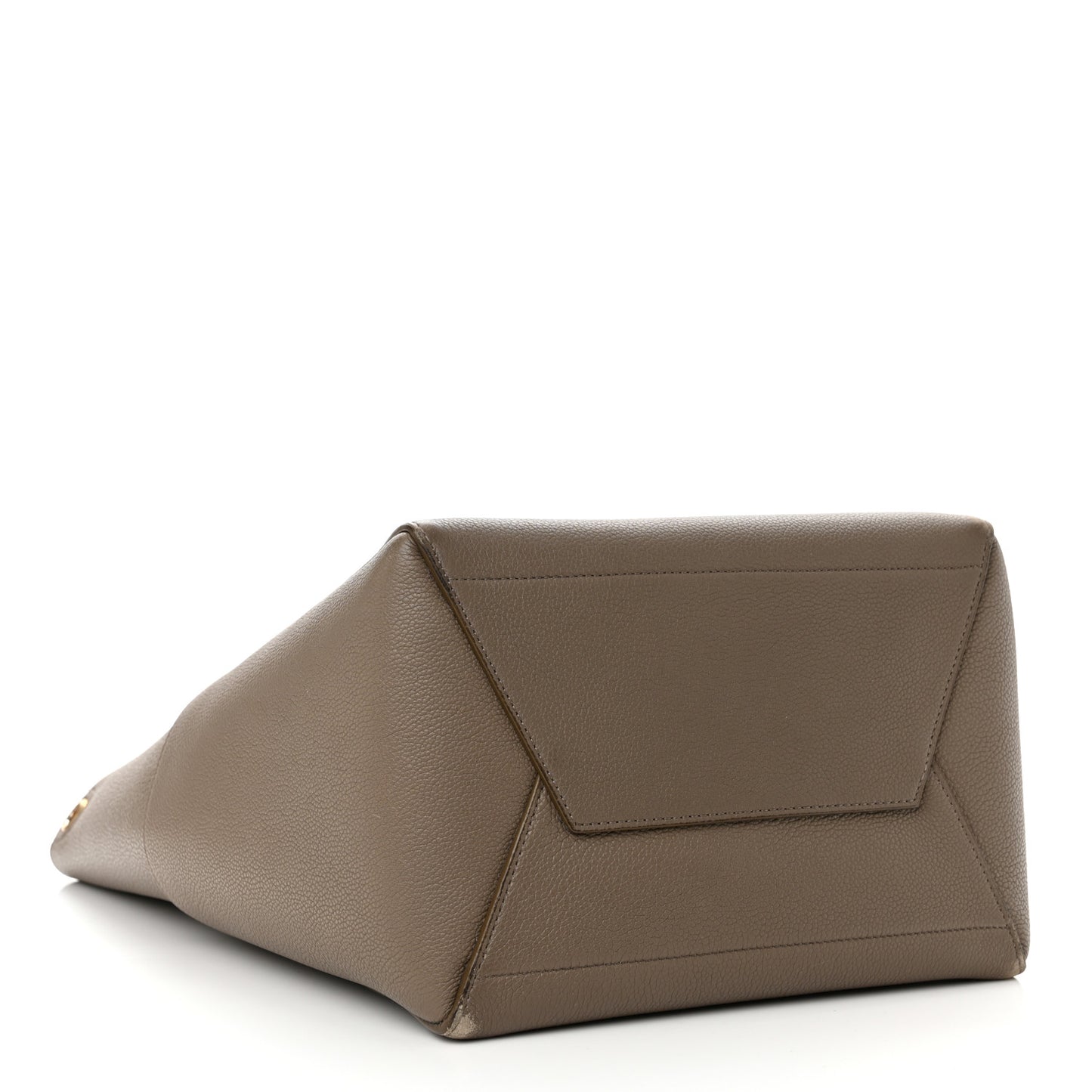 Soft Grained Calfskin Sangle Bucket Bag Taupe