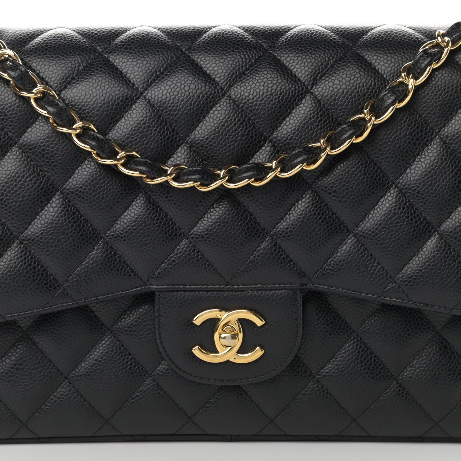Chanel Caviar Quilted Jumbo Double Flap Black 8 of 12