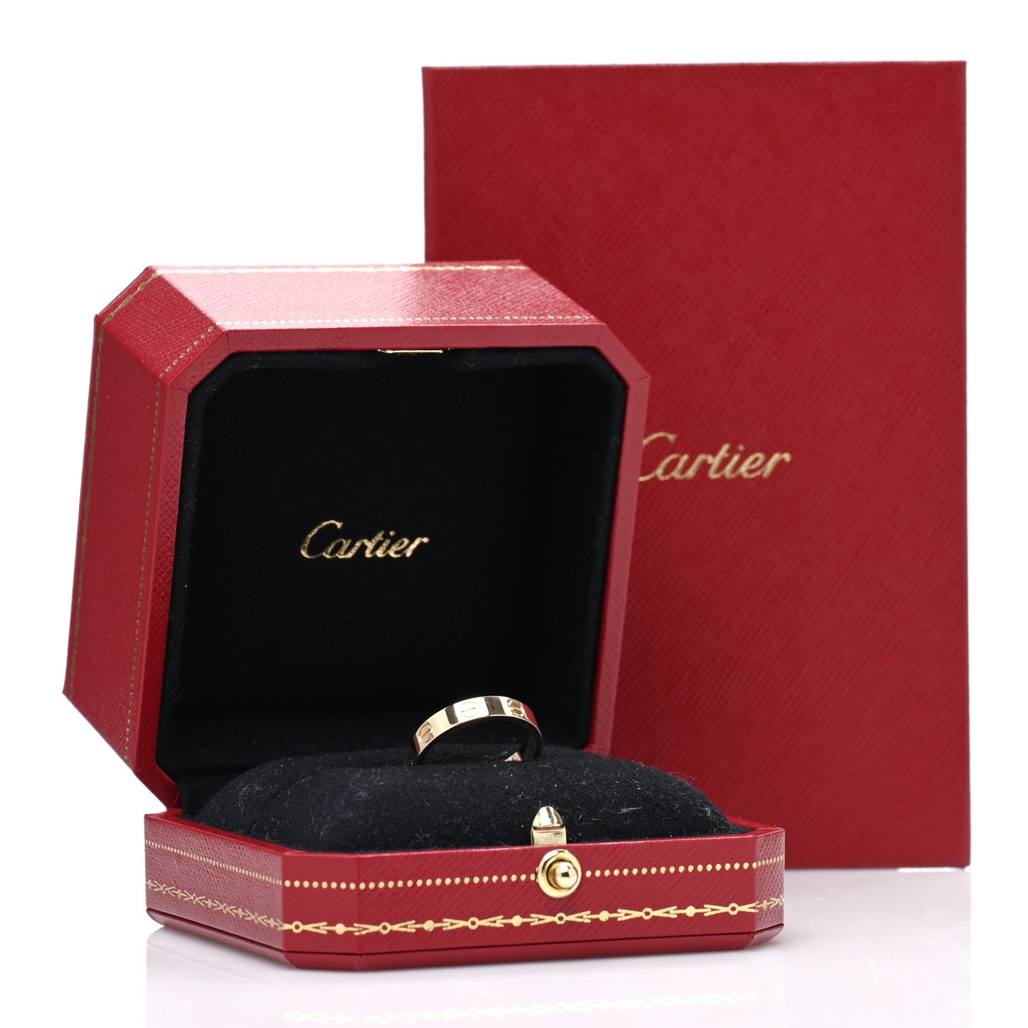 18K Yellow Gold 3.5mm LOVE Wedding Band Ring 52 6